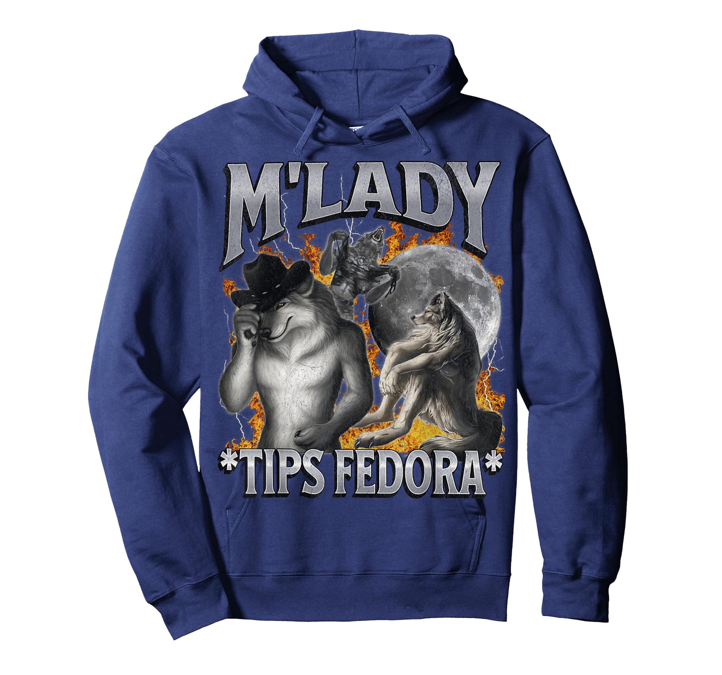 M'Lady Tips Fedora Funny Cringe Werewolf Meme Bootleg T-Shirt