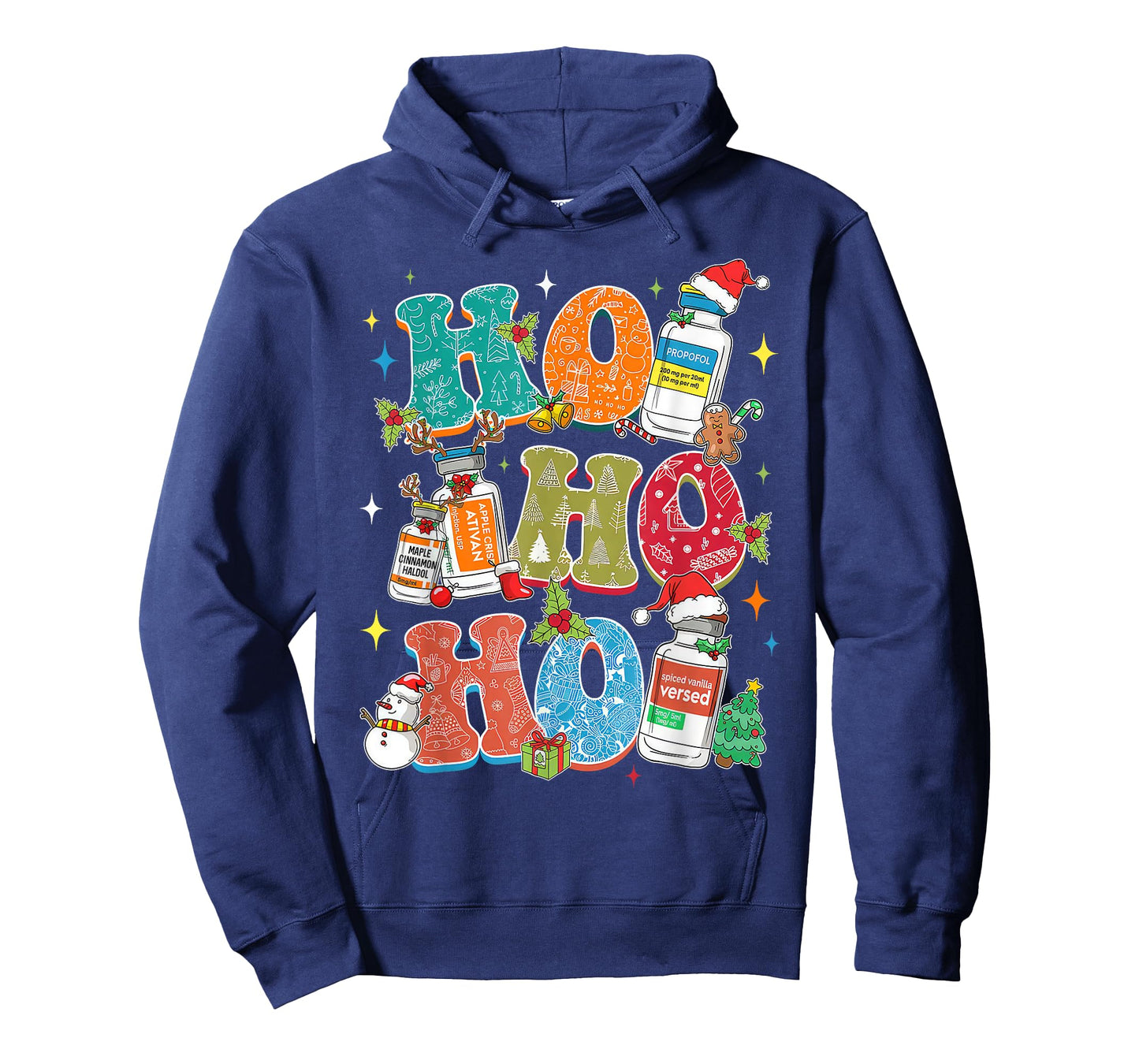 Ho Ho Ho Propofol Ativan Haldol Christmas ER ED Nurse Tech T-Shirt