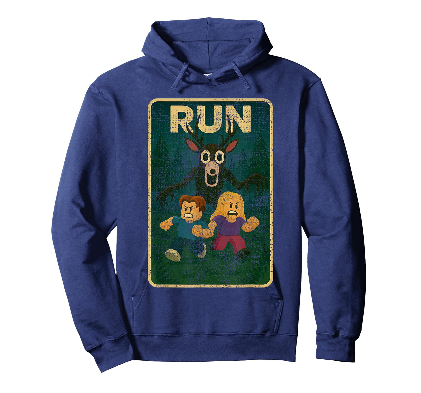 Run - 99 Nights Halloween Gamer Deer in The Forest Kids Meme T-Shirt
