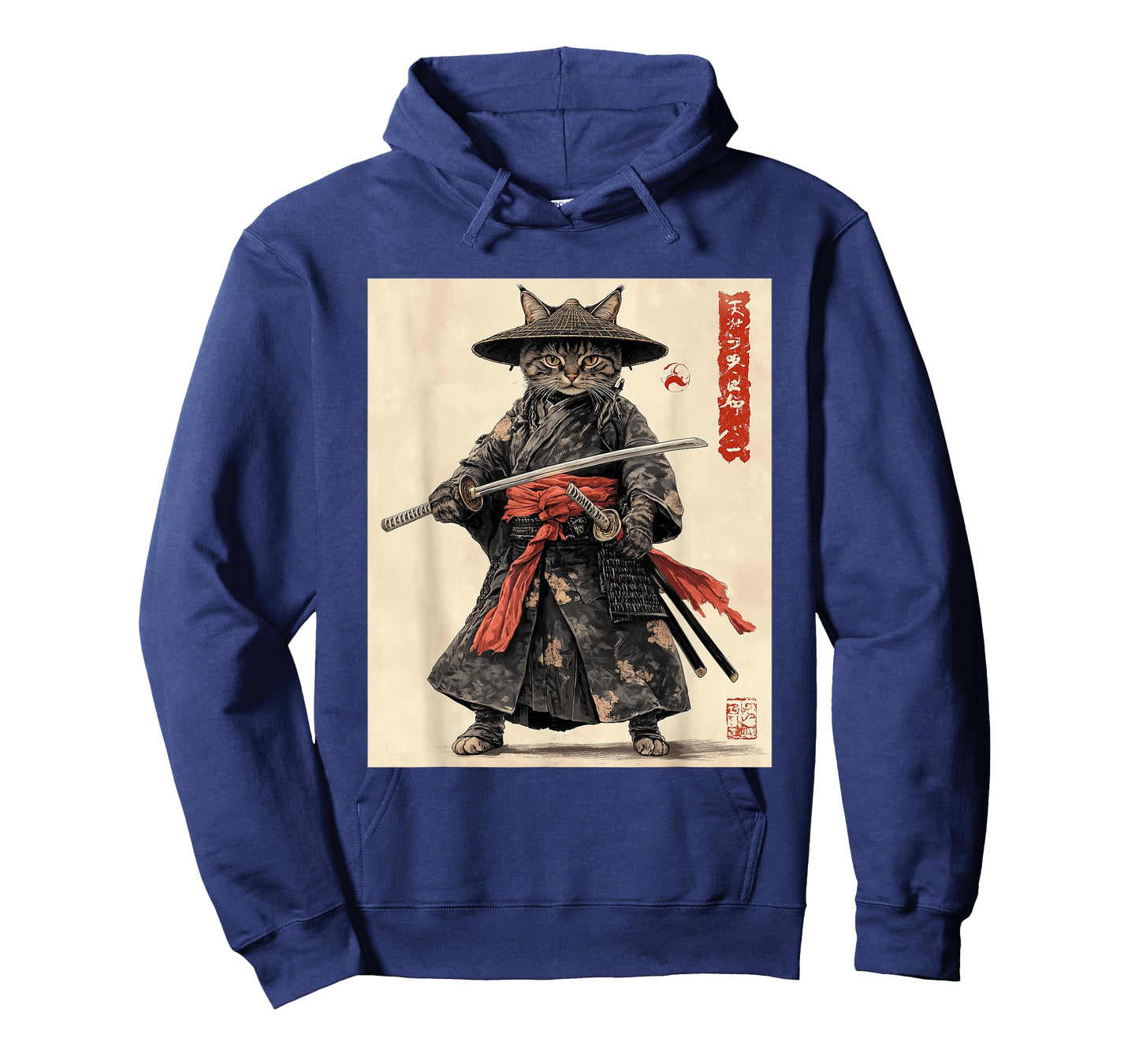 Samurai Cat T-Shirt - Japanese Art Style Warrior Graphic Tee T-Shirt