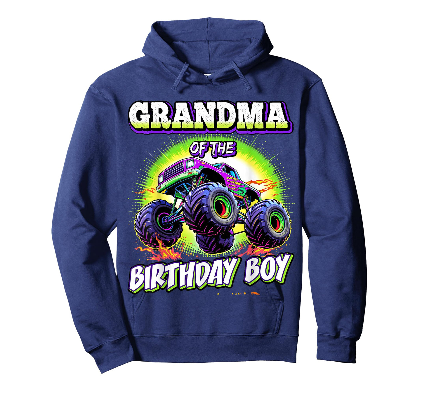 Grandma of the Birthday Boy Monster Truck Birthday Party T-Shirt