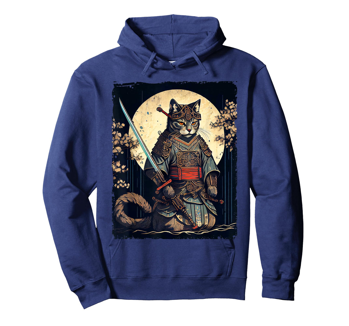 Vintage Samurai cat tee Japanese Ninja Art Aesthetic T-Shirt
