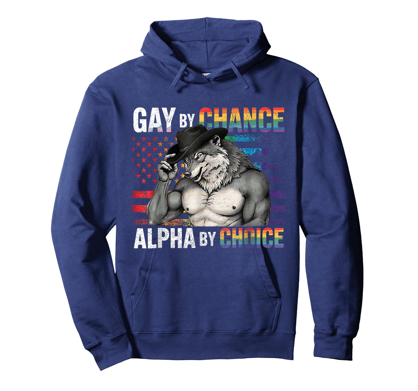 Gay By Chance Alpha Choice Funny Meme Wolf Alpha LGBTQ T-Shirt