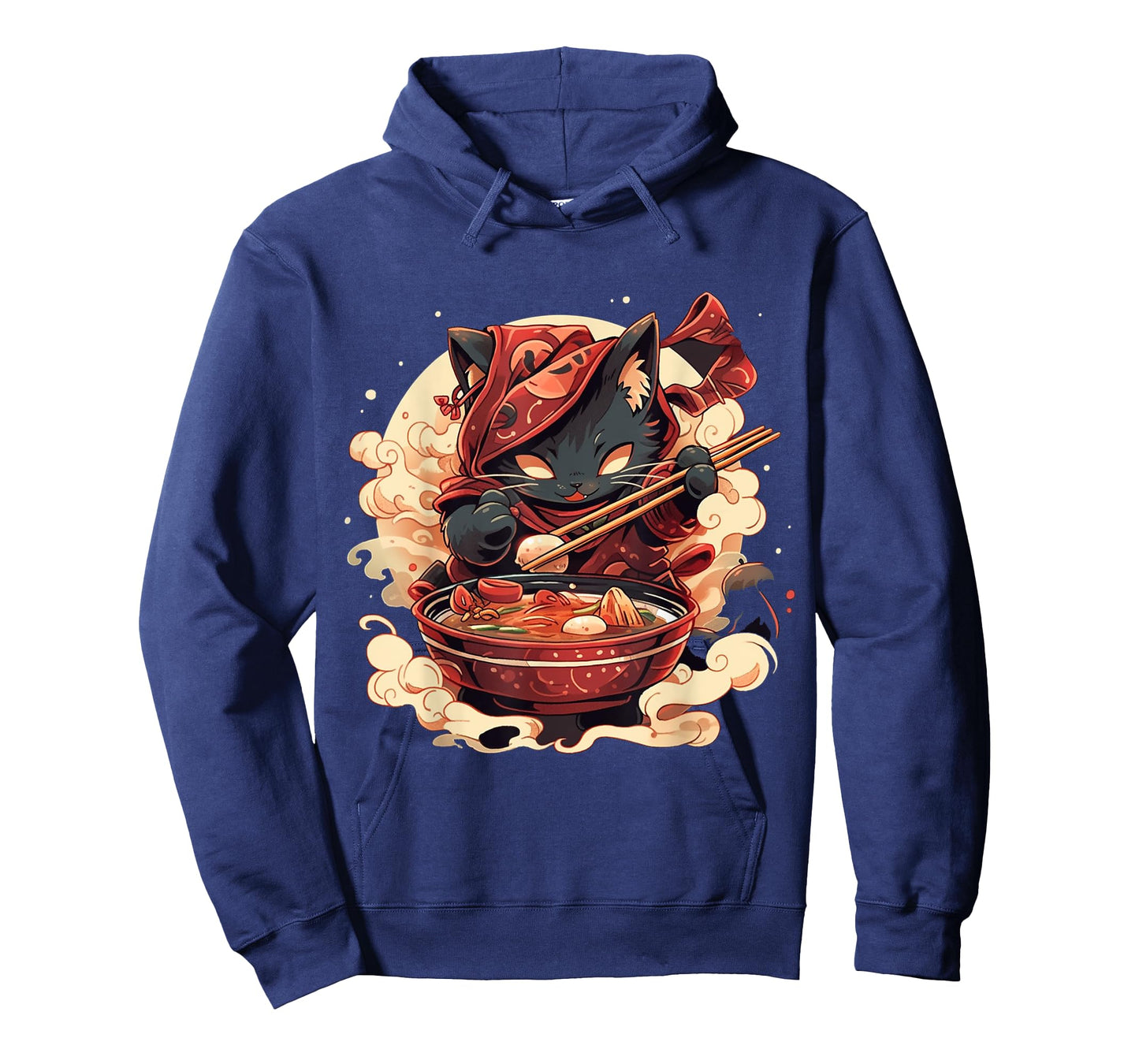 Japanese Art Ramen Cat Ninja Ukiyo-e Anime Style Samurai Cat T-Shirt
