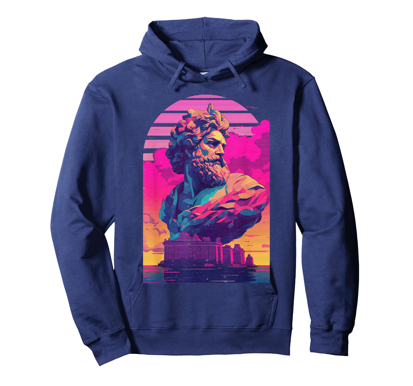 Zeus Jupiter Vaporwave Aesthetic Greek God Retrowave Graphic T-Shirt