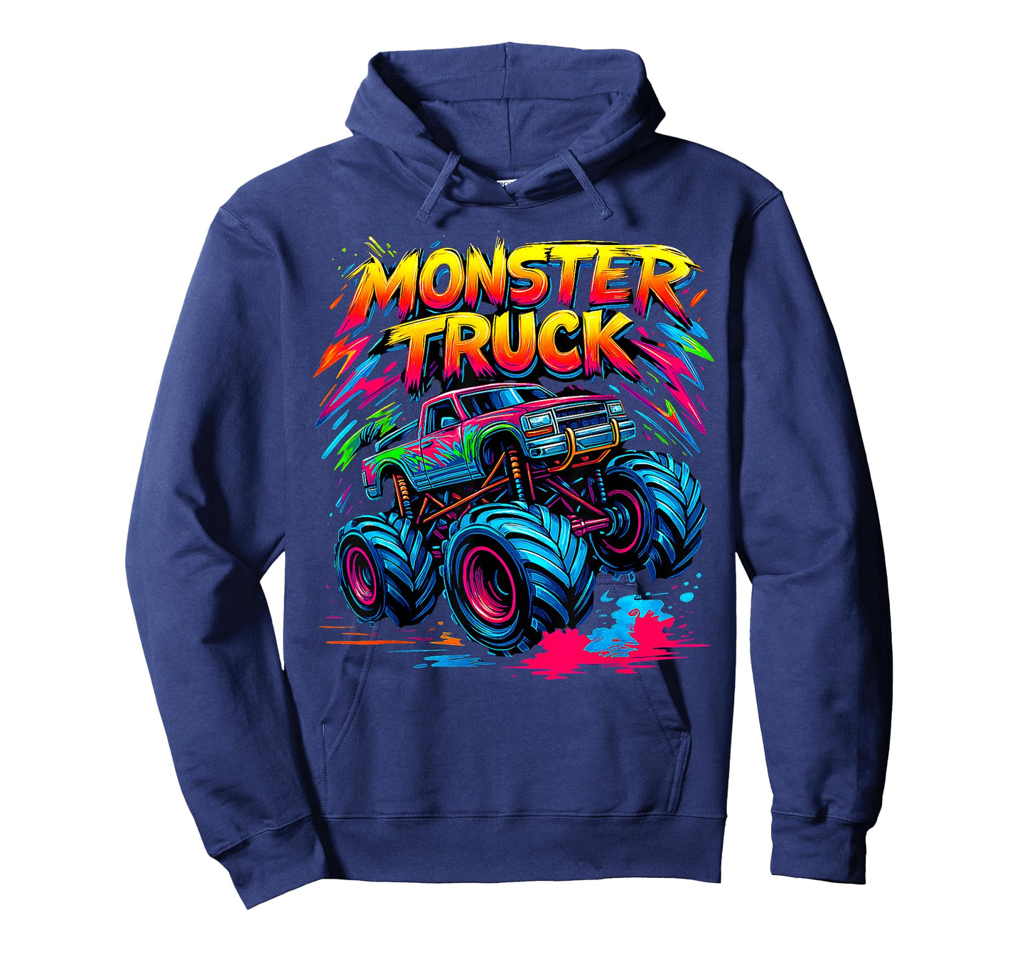 Monster Truck Retro Colorful Graffiti s Youth Adults T-Shirt