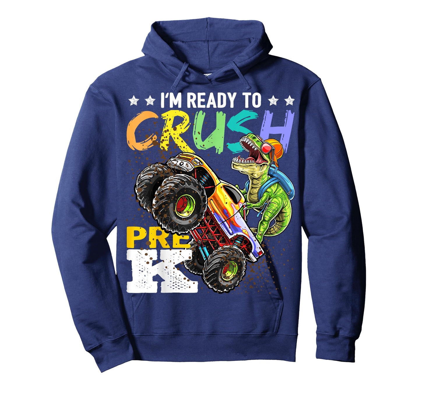Crush Pre-K Dinosaur Monster Truck Back to School Boy Gifts T-Shirt