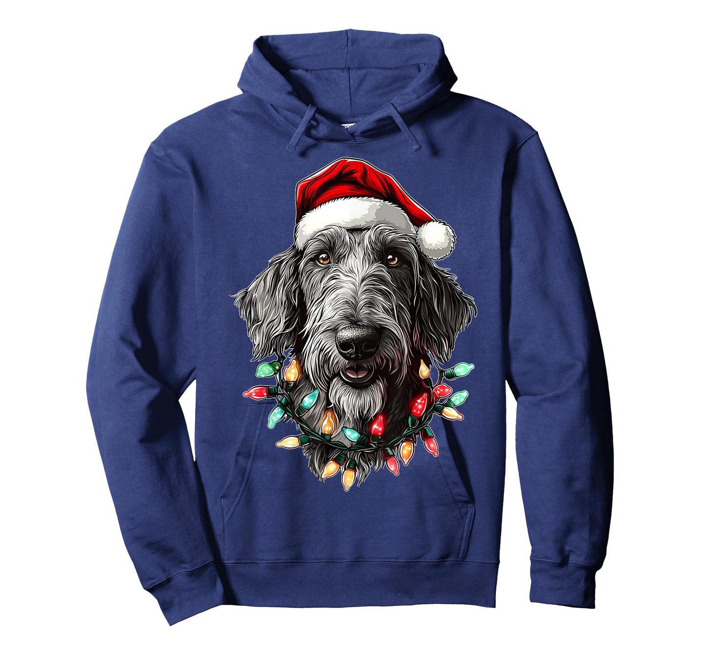 Irish Wolfhound Dog Christmas Hat Xmas T-Shirt for Men Women Kids