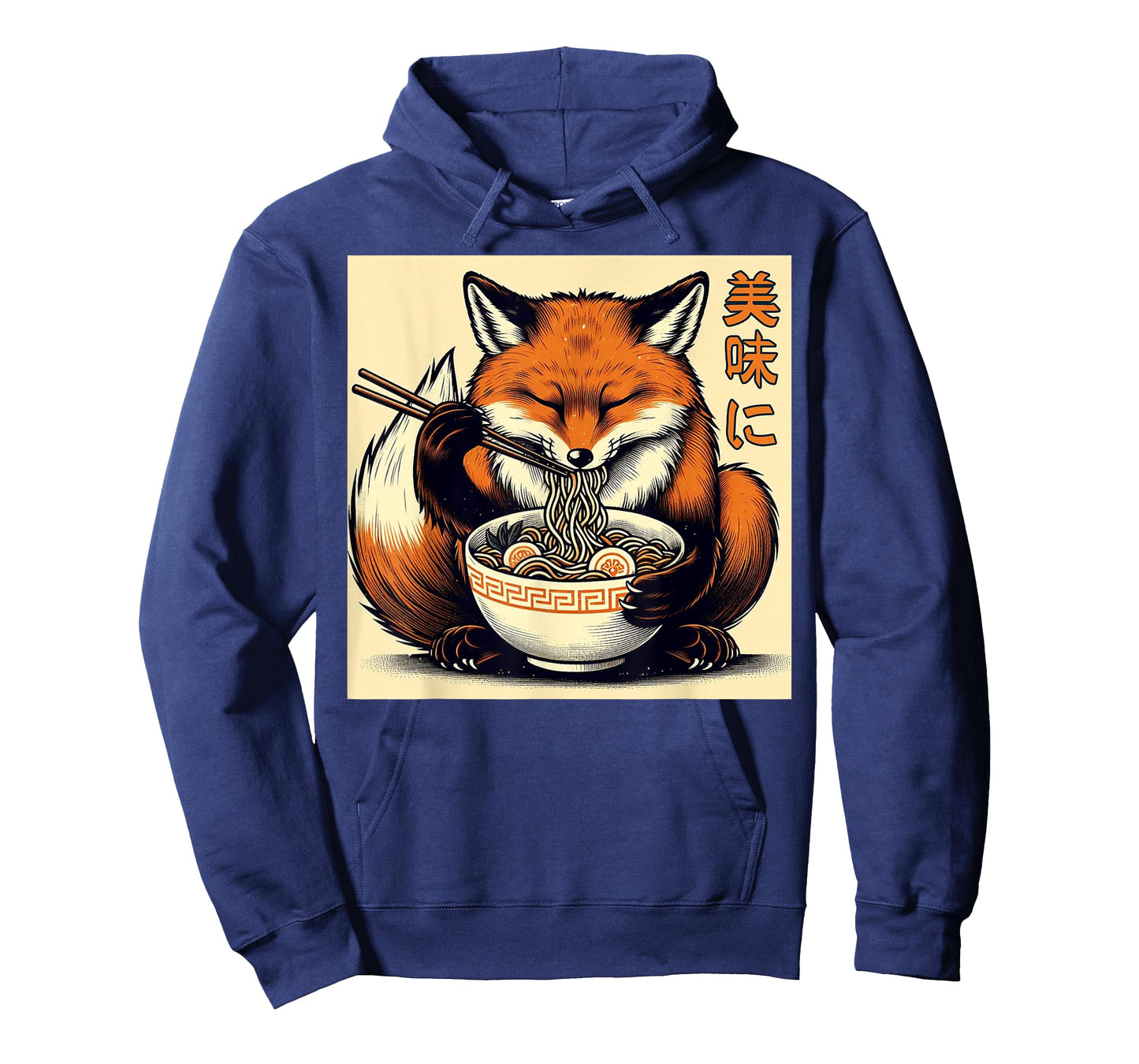 Funny Fox Eating Ramen Japanese Monster Lover Birthday T-Shirt