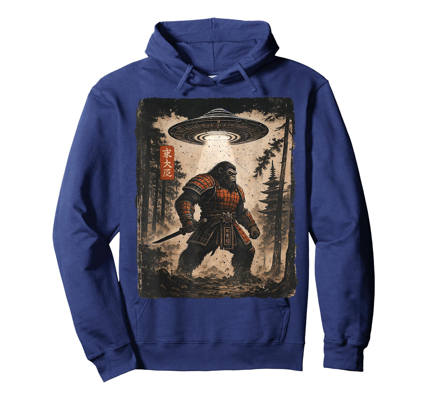 Samurai Bigfoot Japanese Vintage Graphic Ukiyo-e Art Funny T-Shirt