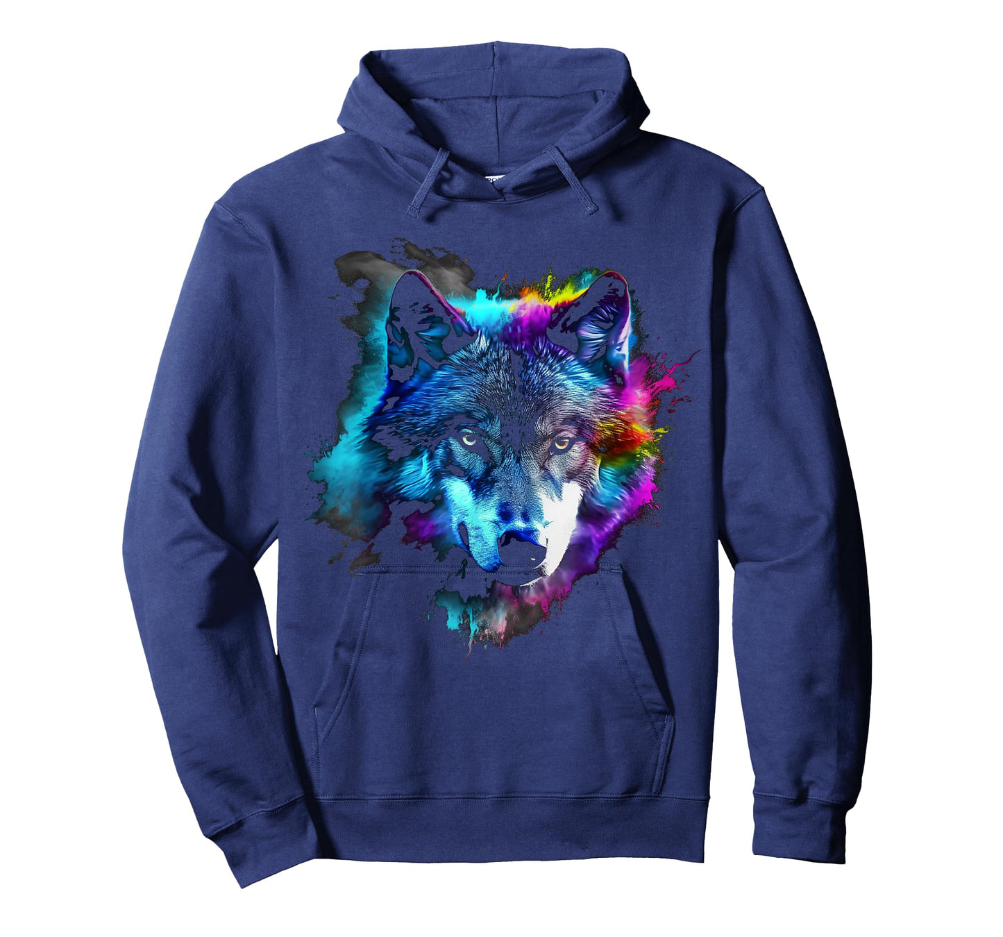 Wolf Art Colourful Animal Motif Artwork Wolf T-Shirt