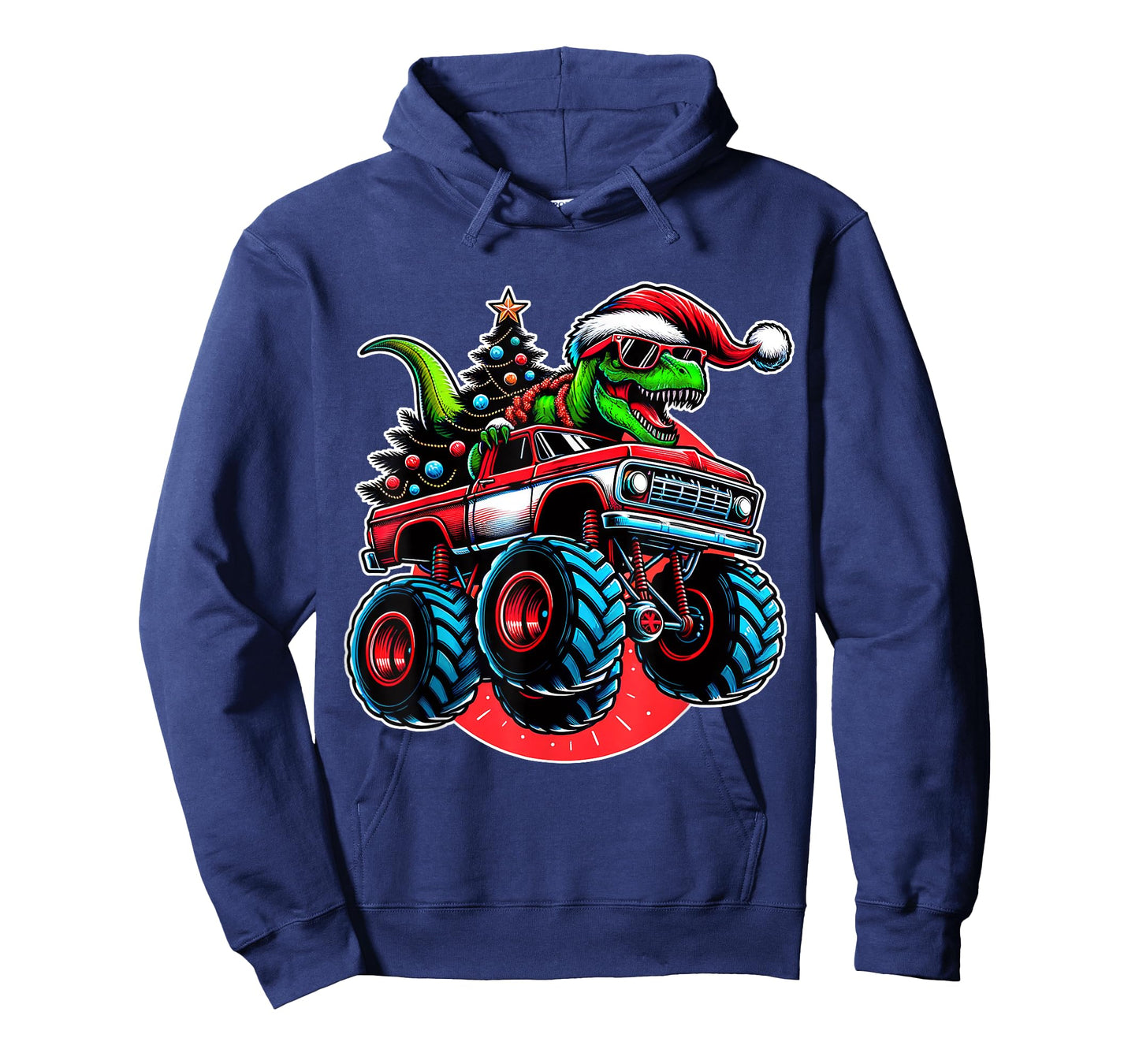 Christmas T Rex Monster Truck Boys Dinosaur Santa Xmas Funny T-Shirt