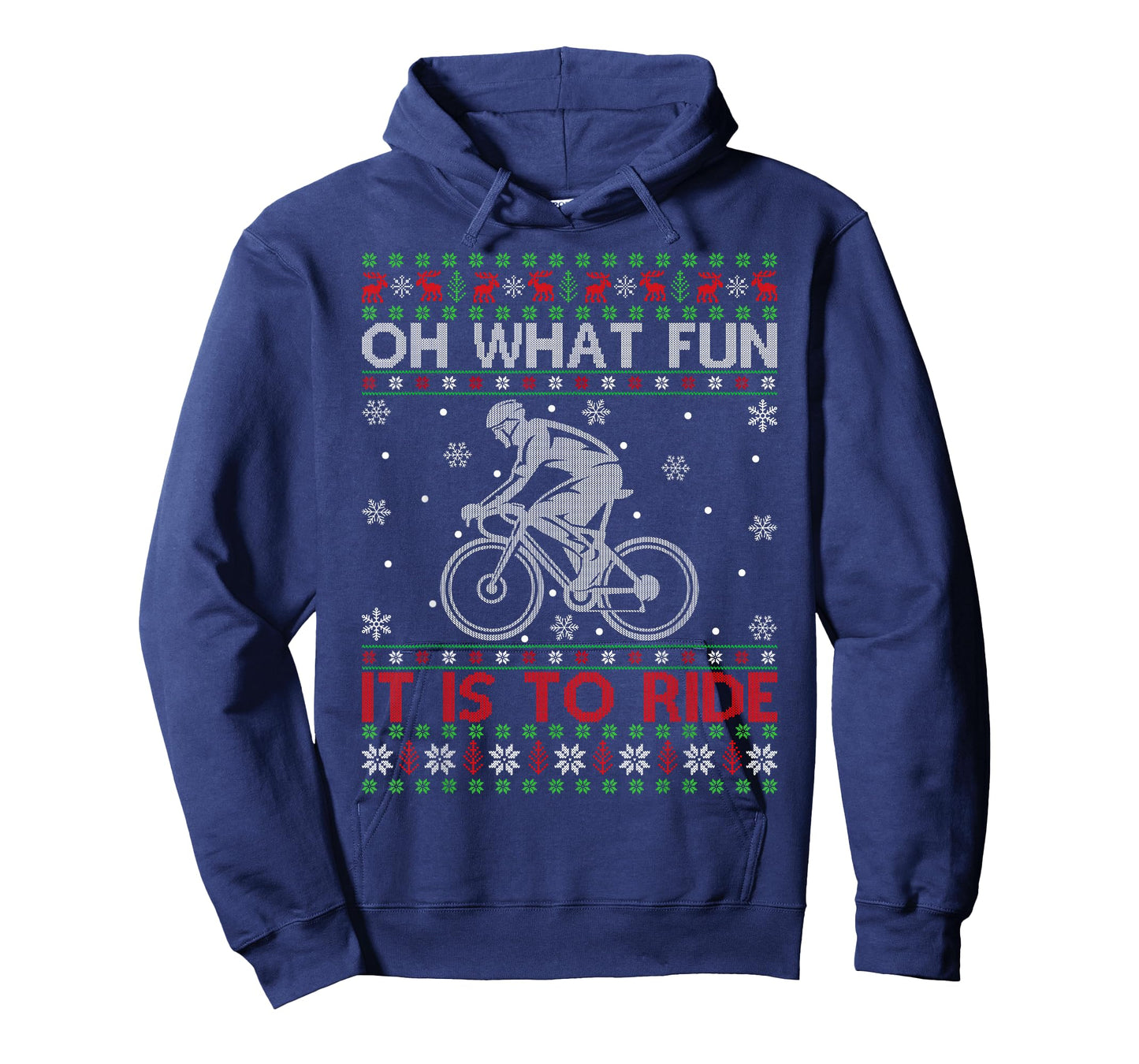 Oh What Fun Cycling Bicycle Ugly Christmas Sweater MTB Bike T-Shirt
