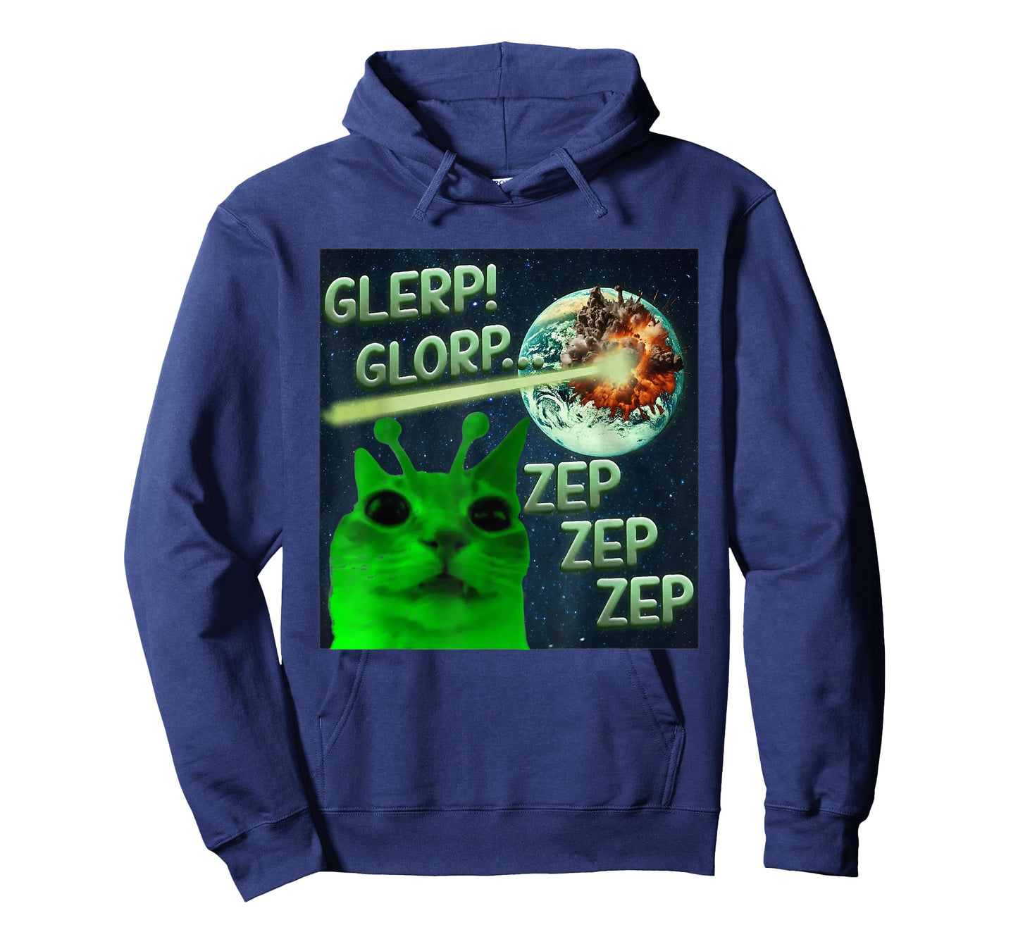 Glerp Glorp Funny Alien Cat Meme Weird Brainrot Men Women T-Shirt