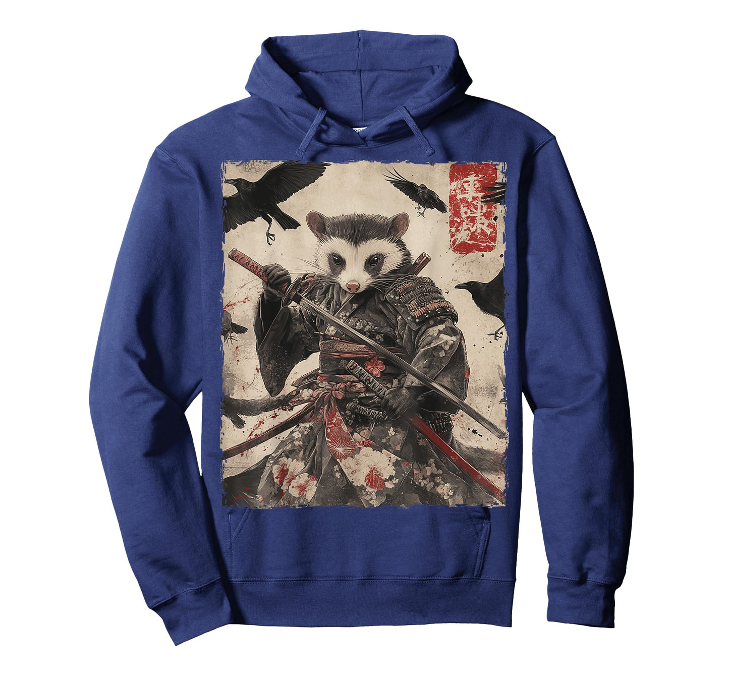 Opossum Possum Samurai Graphic Japanese Warrior Anime T-Shirt