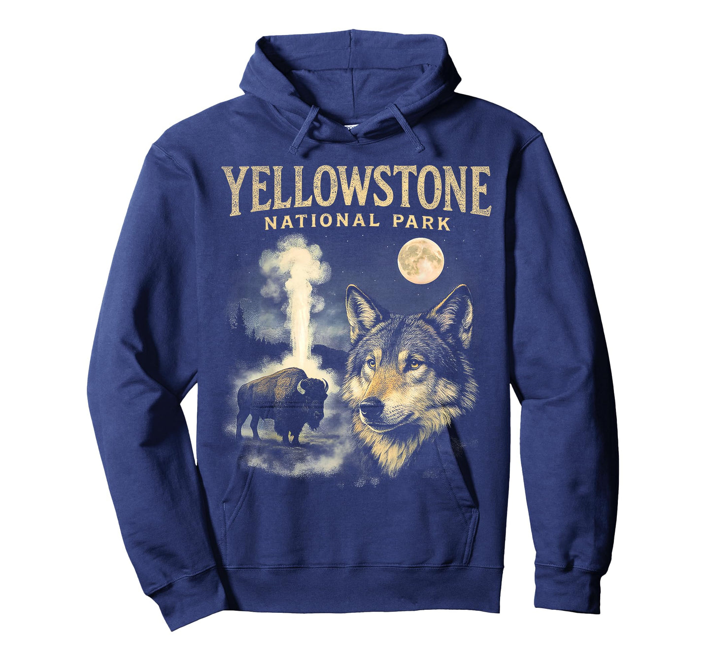 90s Yellowstone National Park Wolf And Bison Vintage T-Shirt