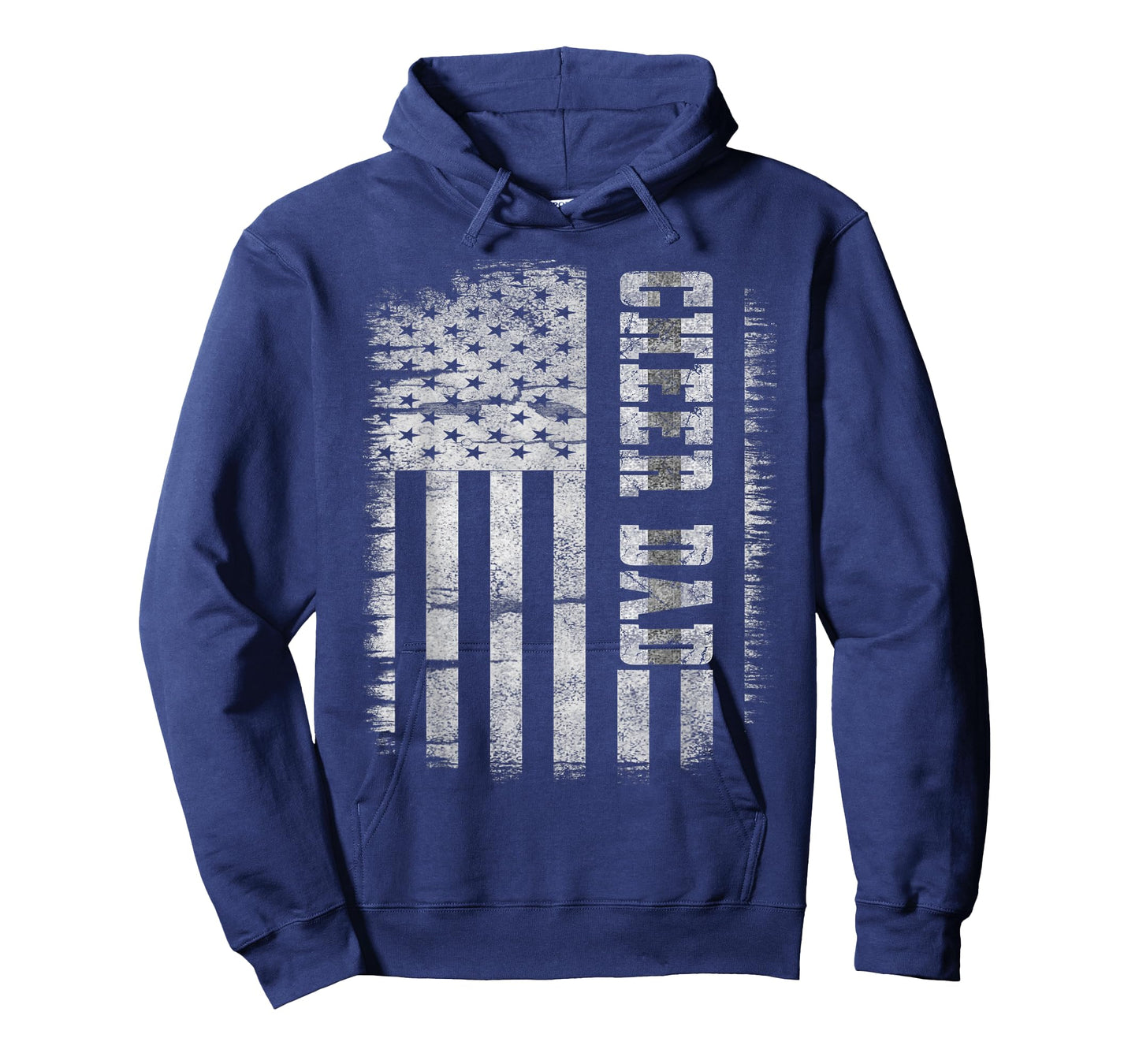 Cheer Dad Proud Cheerleading American Flag Best Cheer Dad T-Shirt