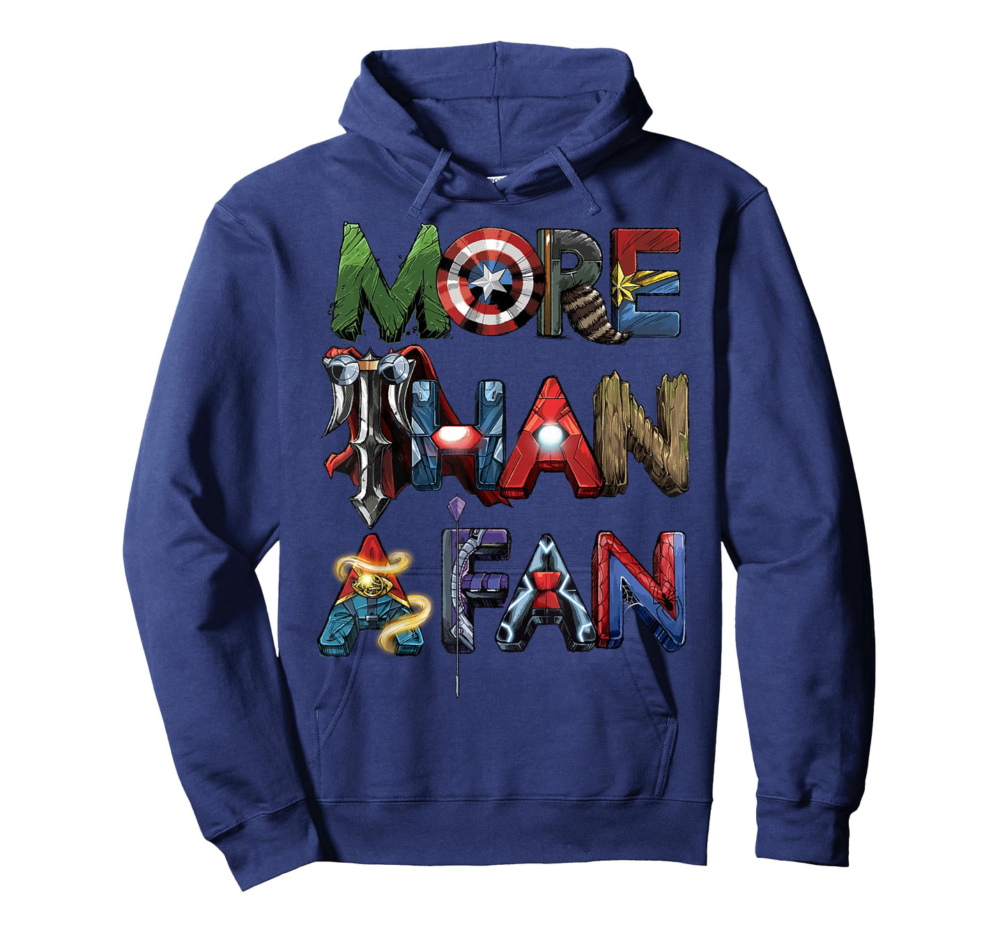 Marvel Avengers More Than A Fan Word Stack T-Shirt