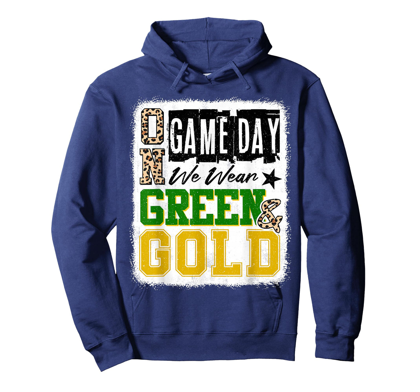 On Gameday Football We Wear Green And Gold School Spirit T-Shirt