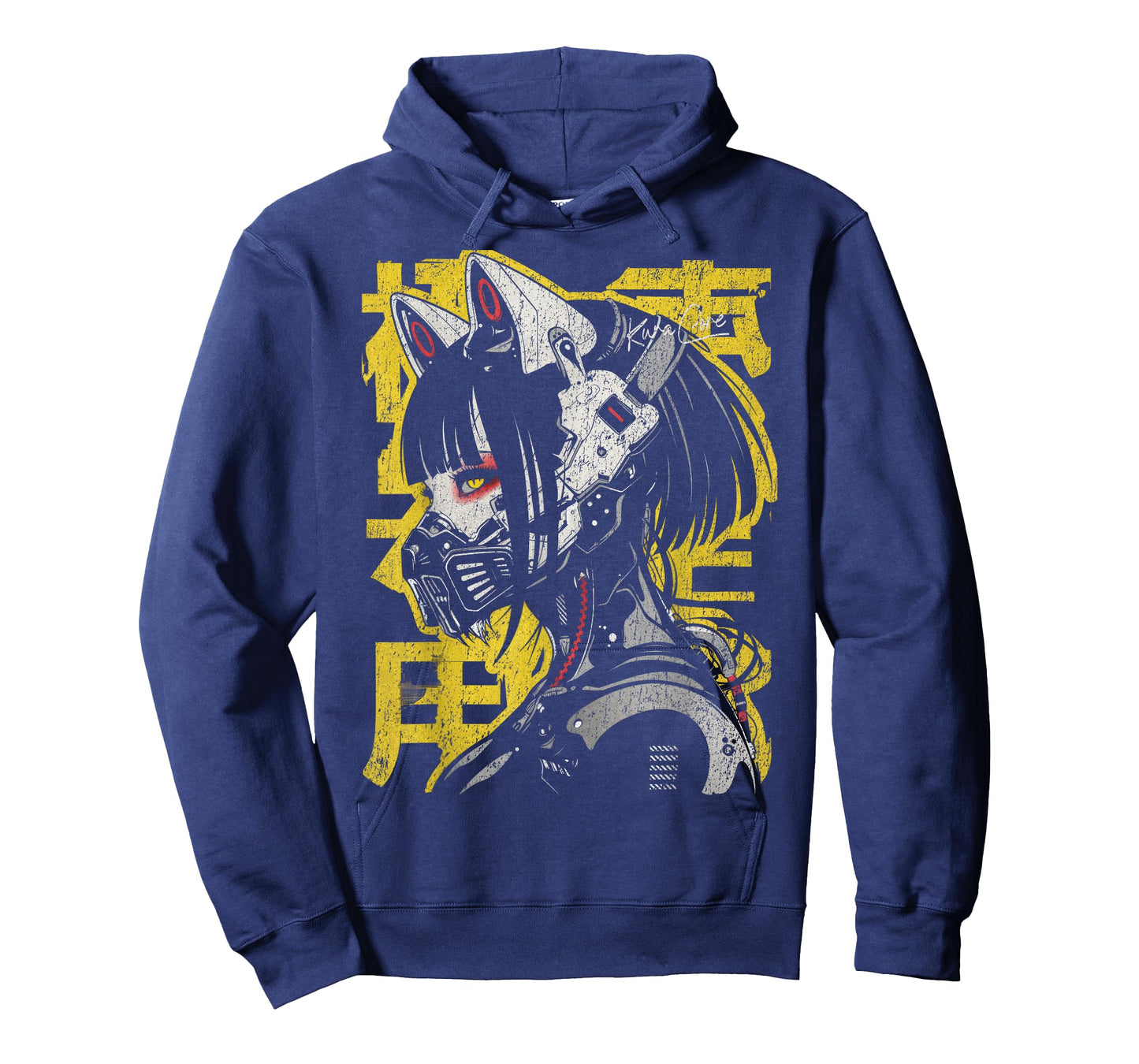 Japanese Streetwear Cyberpunk Y2K Techwear Neko Manga Anime T-Shirt
