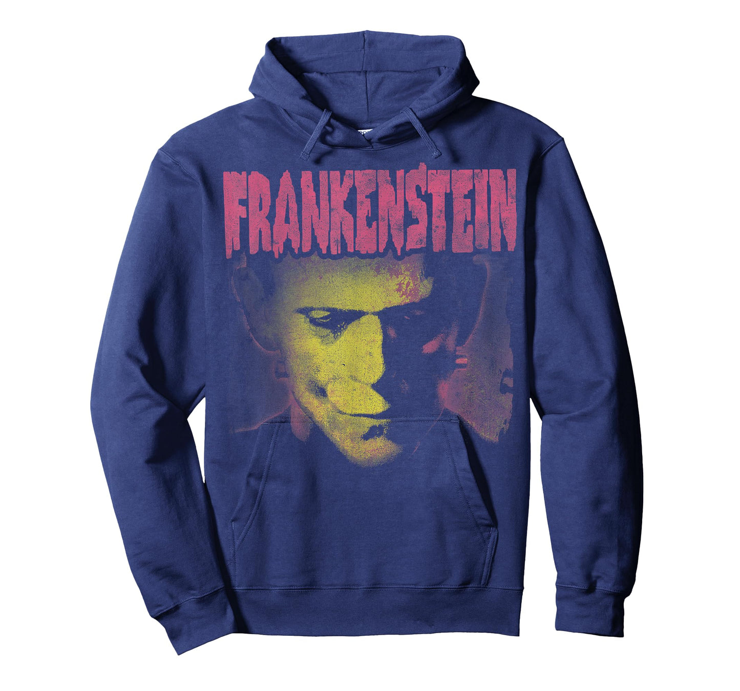 Universal Monsters Frankenstein Pink Splatter Portrait T-Shirt