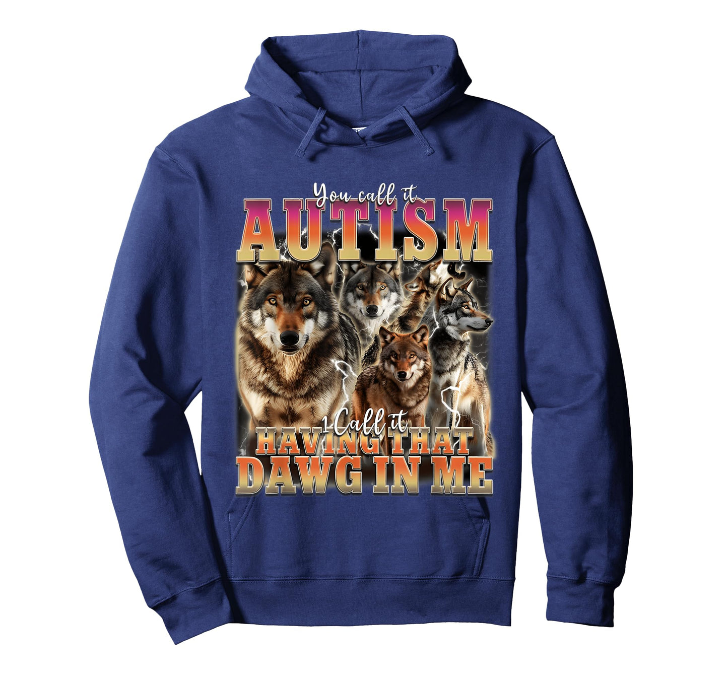 I Got That Dawg In Me Funny Retro 90s Wolf Autism Awareness T-Shirt