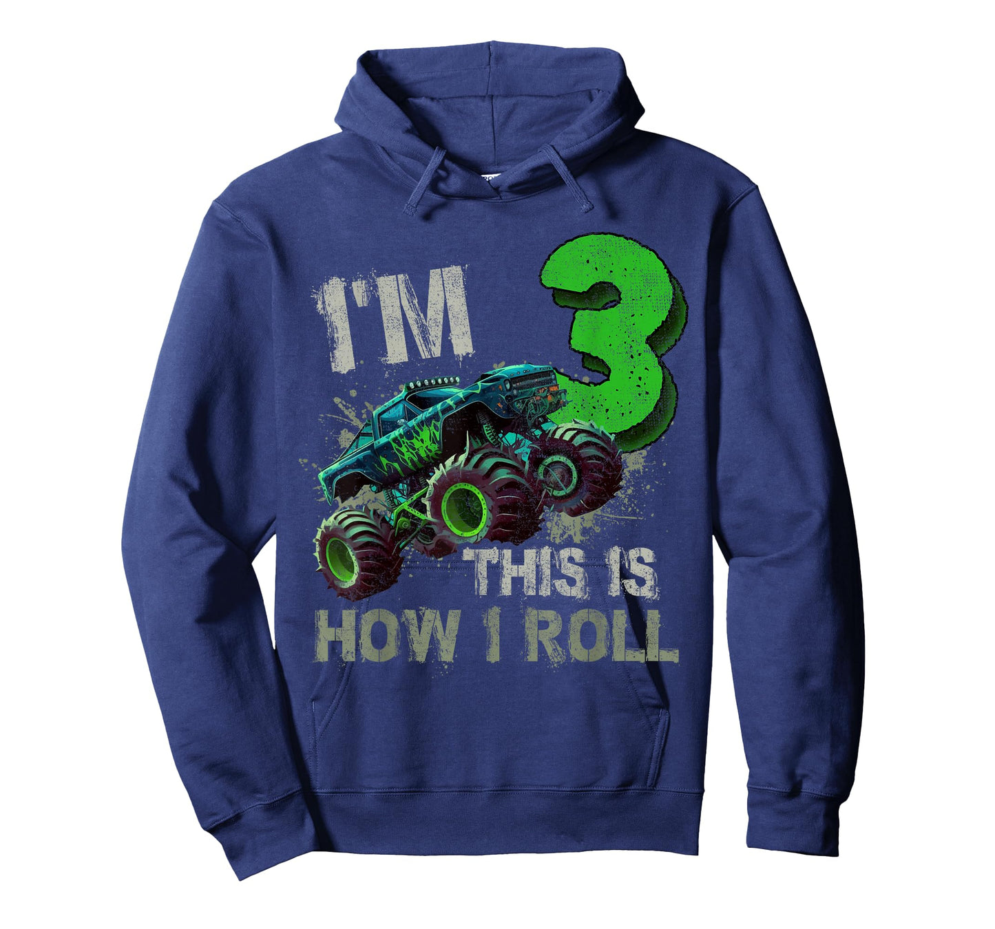 I'm 3 This Is How I Roll Monster Truck Birthday 3 Years Old T-Shirt