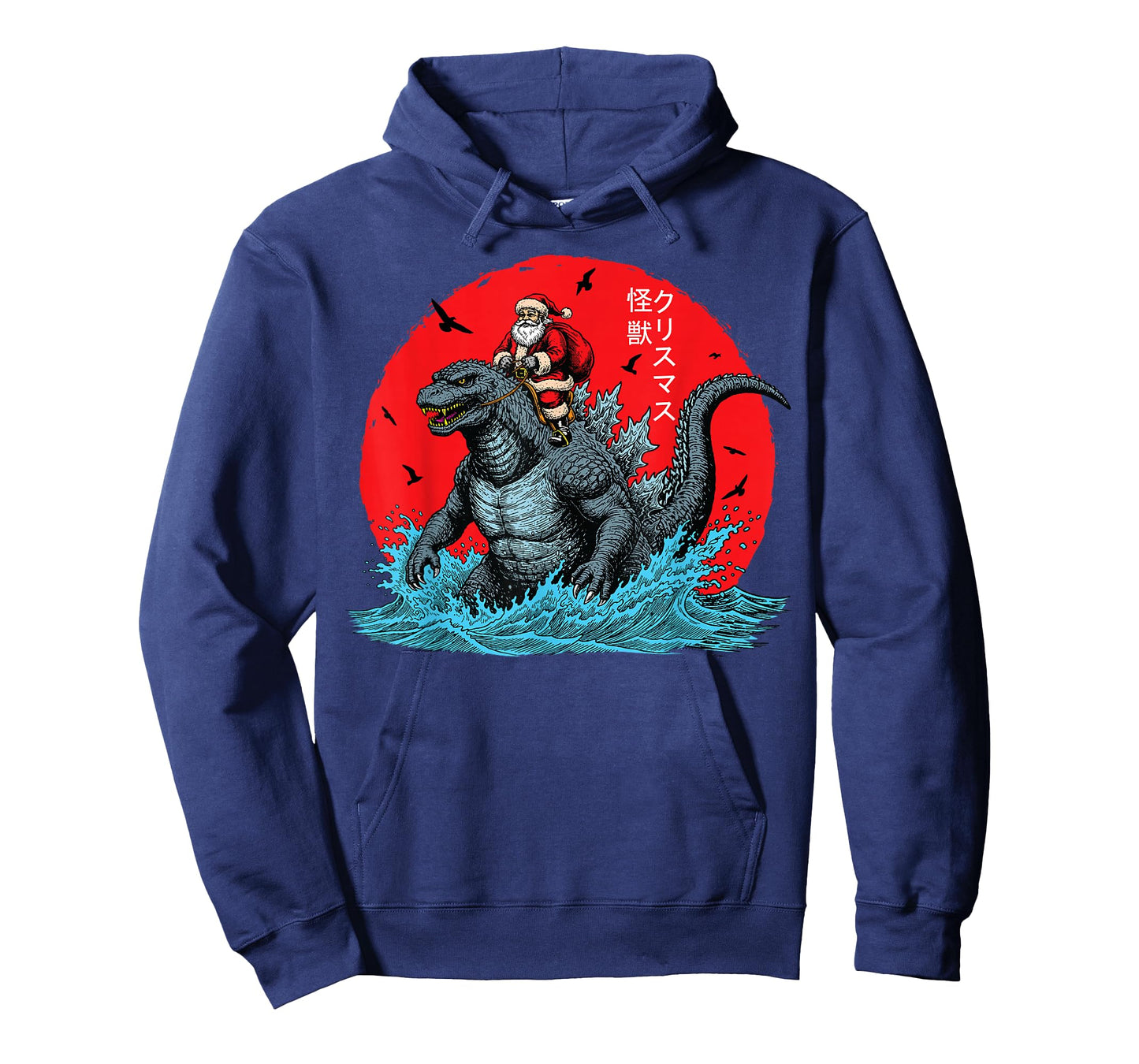 Christmas Santa Riding Japanese Monster Kaiju Santazilla T-Shirt