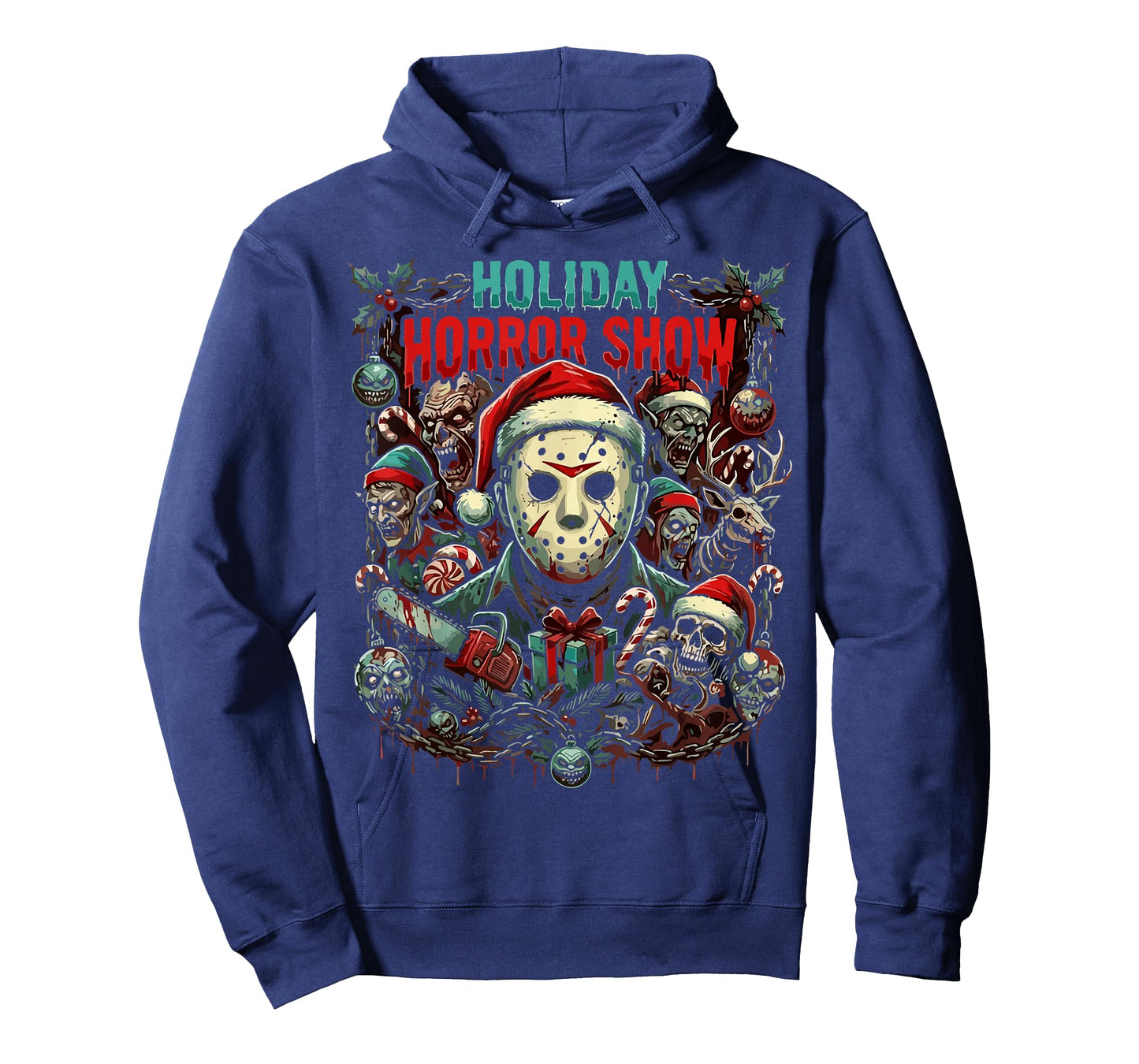 Merry Christmas Festive Slasher Candy Cane Menace T-Shirt