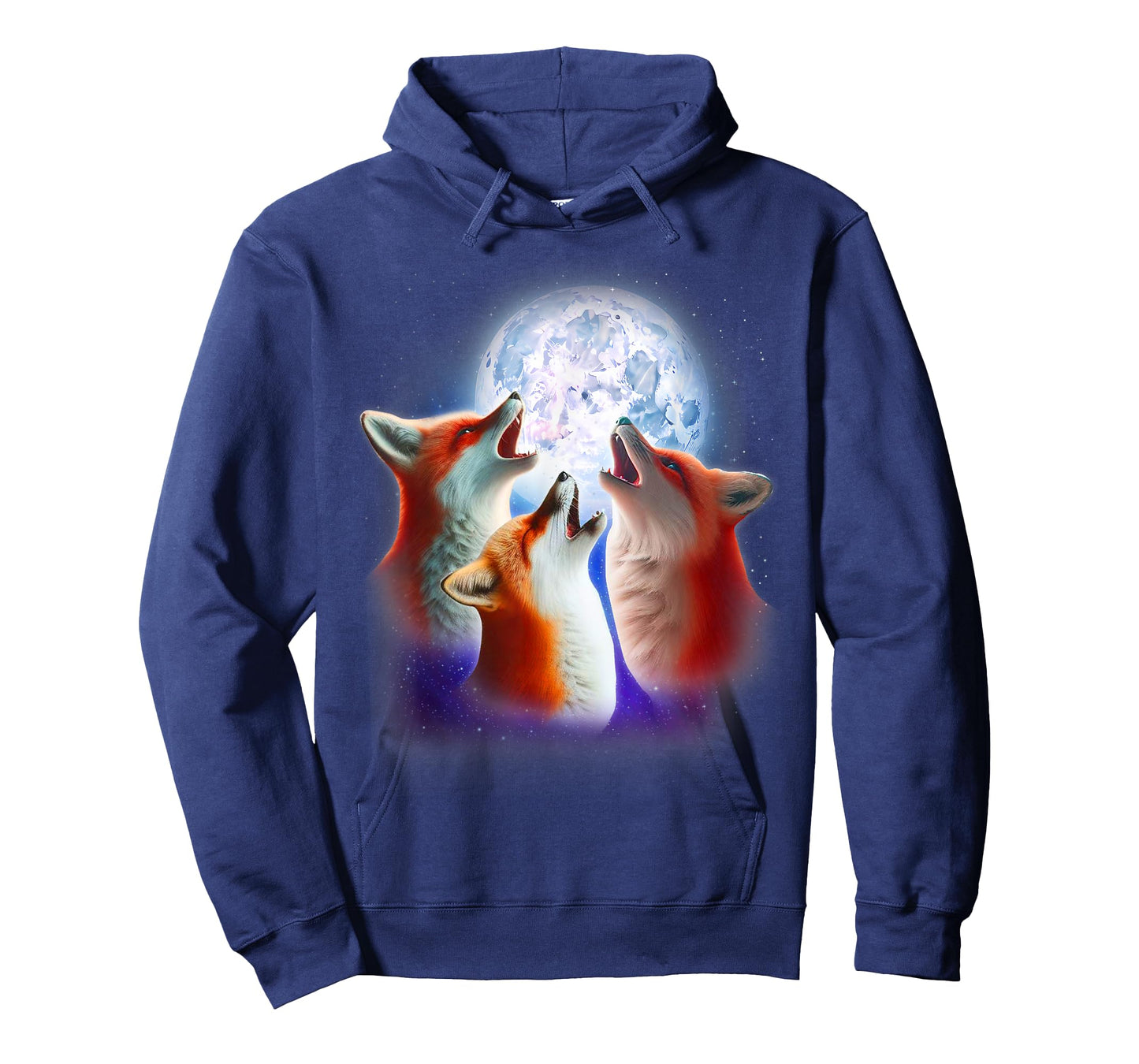3 Red Foxes Howling At The Moon Shirt Funny Fox Animal Lover T-Shirt