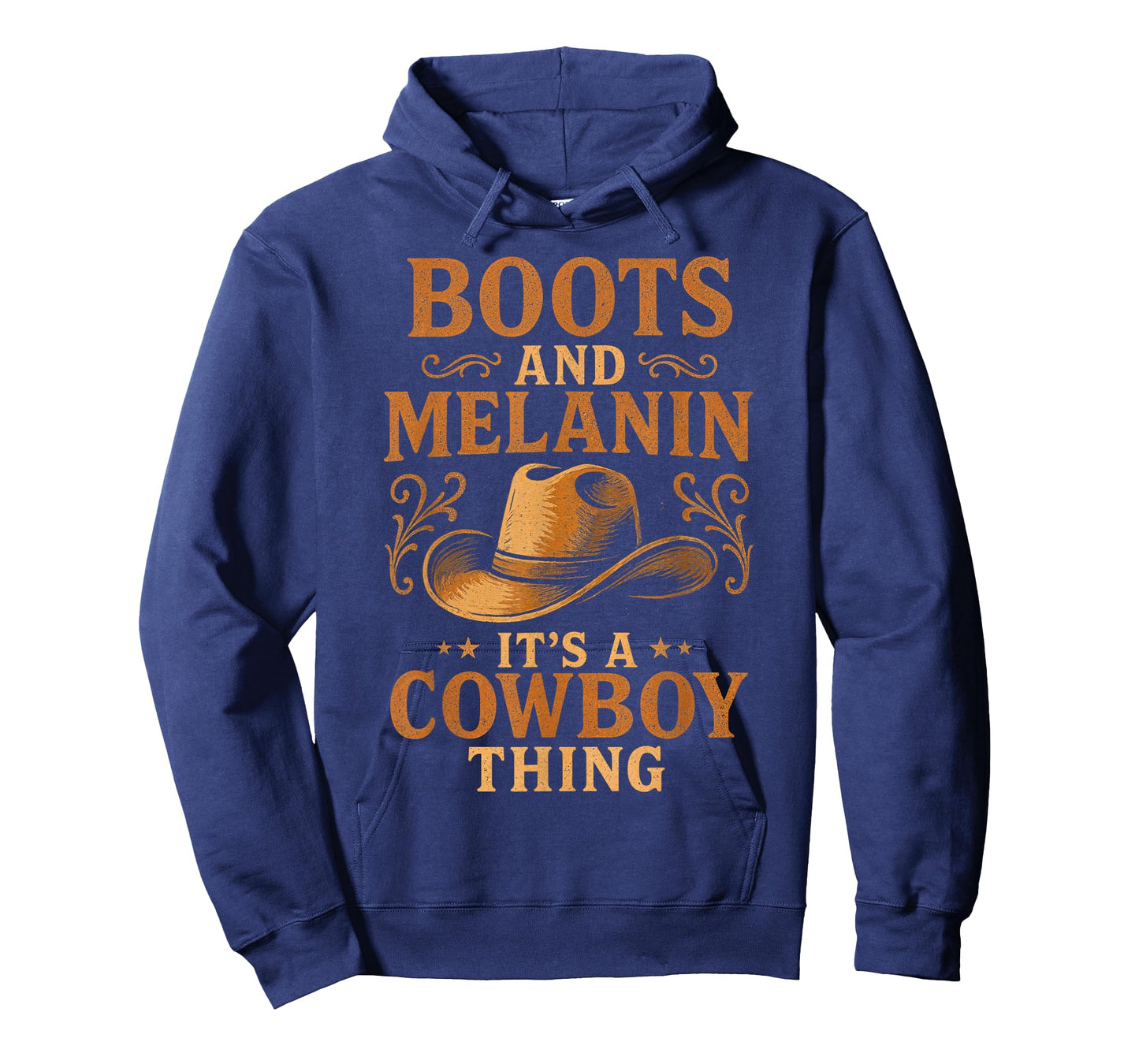 Western Country Texas Rodeo Black Cowboy Boots and Melanin T-Shirt