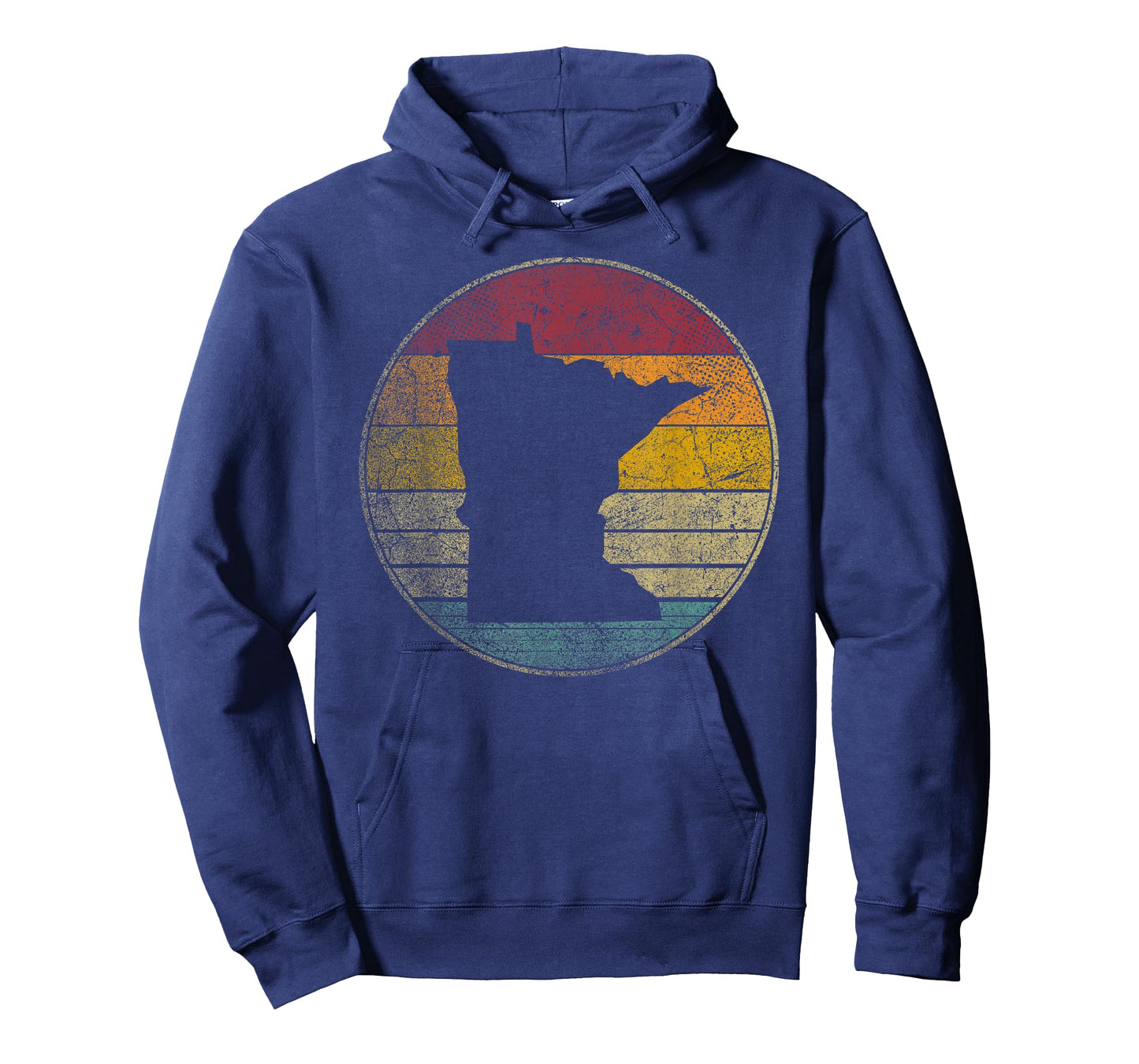 Minnesota Vintage Distressed Retro Style Silhouette State T-Shirt