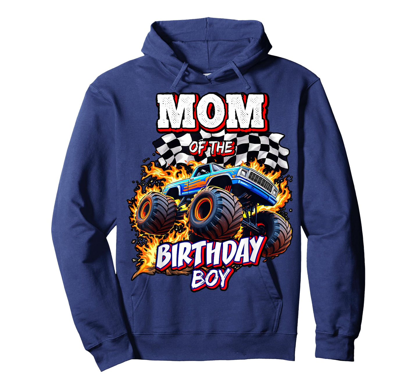 Mom of the Birthday Boy Monster Truck Birthday Novelty T-Shirt