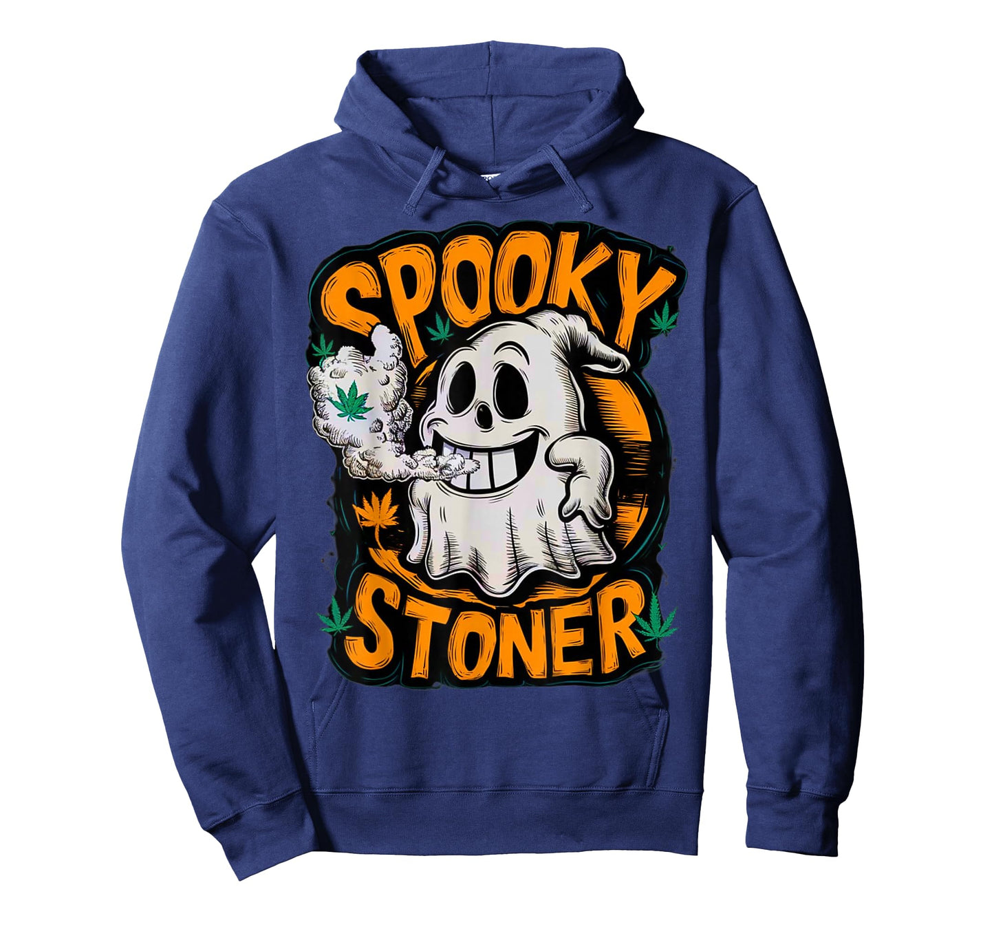 Spooky Stoner Funny Halloween Weed Cannabis Marijuana 420 T-Shirt
