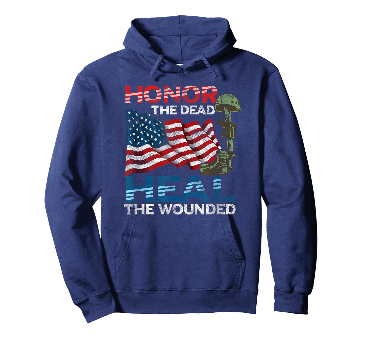 Military Service Honor the Dead Heal the Wounded Warrior T-Shirt
