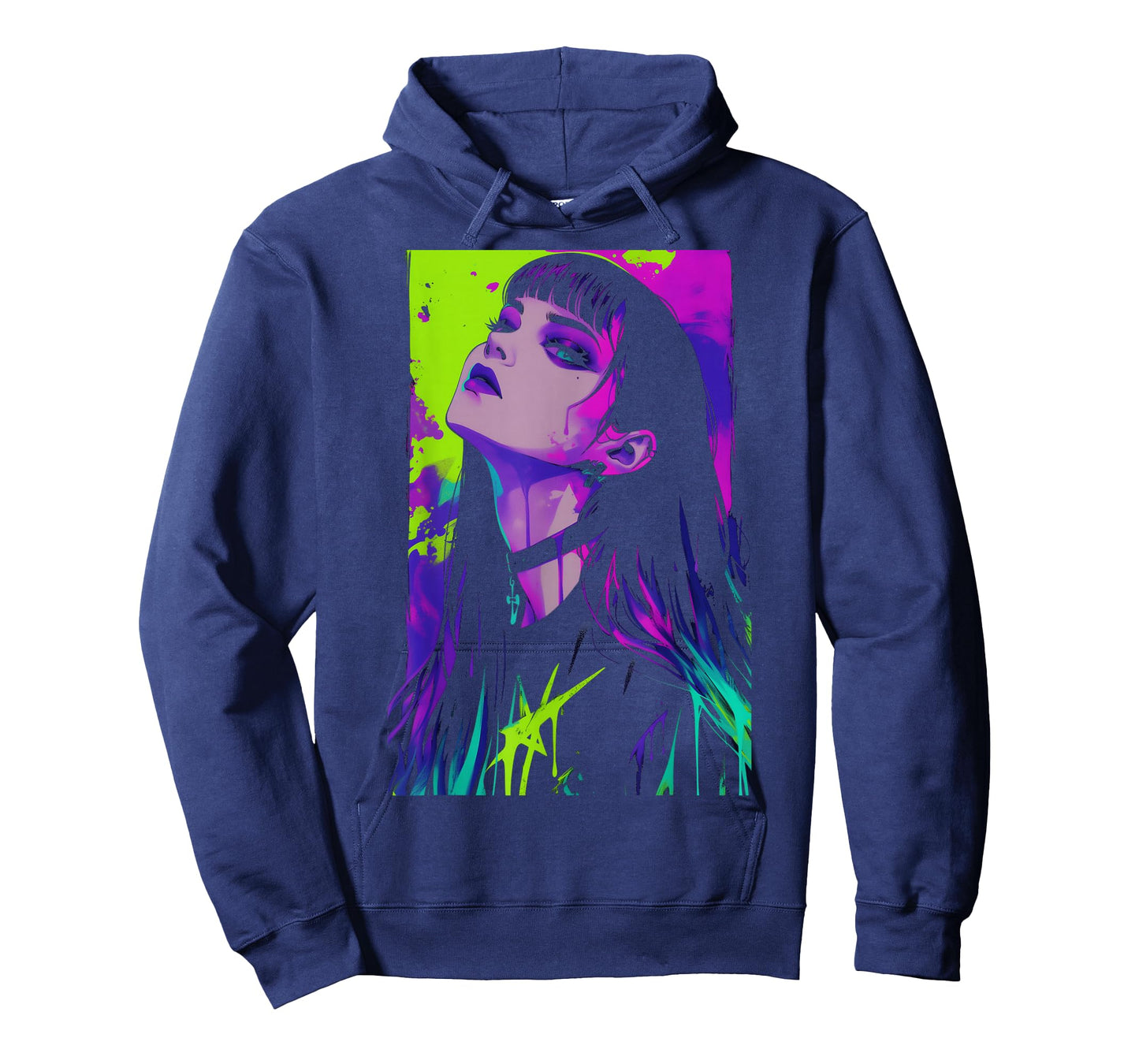 Cybergoth Cybercore Grunge Punk Goth Girl Alt Anime Manga T-Shirt