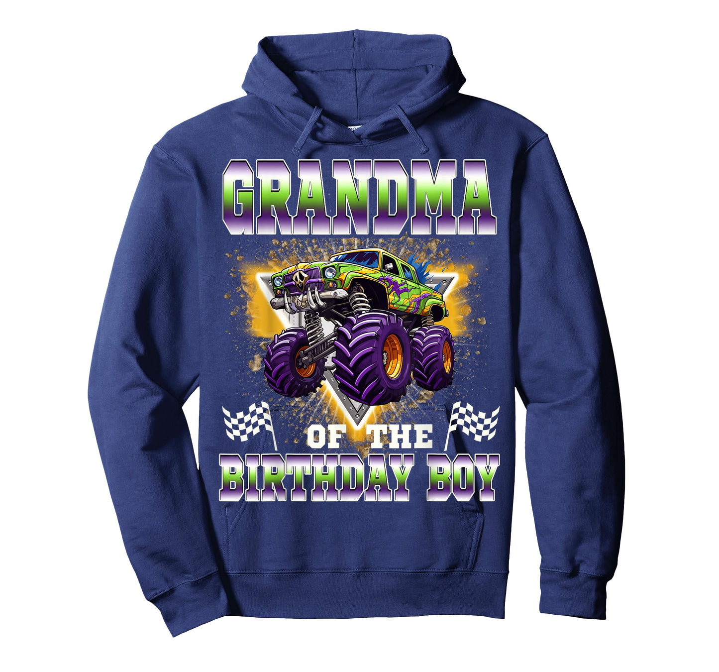 Grandma of The Birthday Boy Monster Truck Birthday Family T-Shirt
