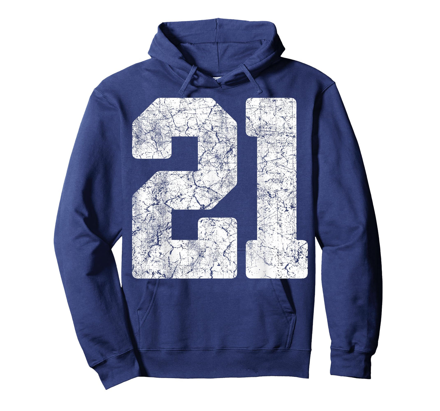 Distressed White Number 21 Jersey Player Uniform #21 Grunge T-Shirt