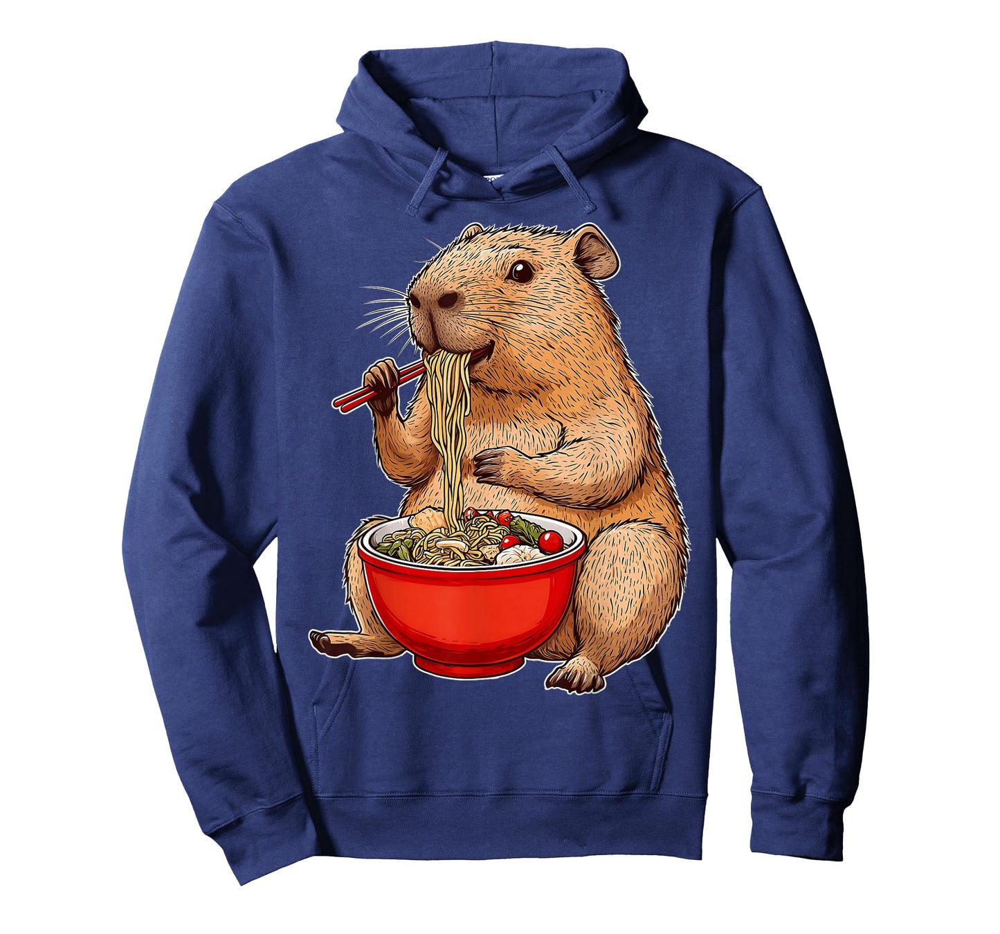 Capybara Capibara Ramen Japanese Noodles T-Shirt - Unisex-Adult, Black, Small, Short Sleeve, T-Shirt, Cartoon People Graphic, Gift Ideas