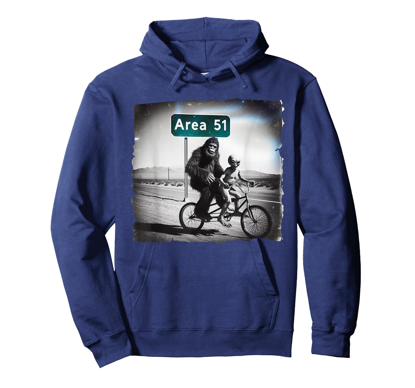 Area 51 Bike Funny Bigfoot Alien Sasquatch Roswell Nevada T-Shirt