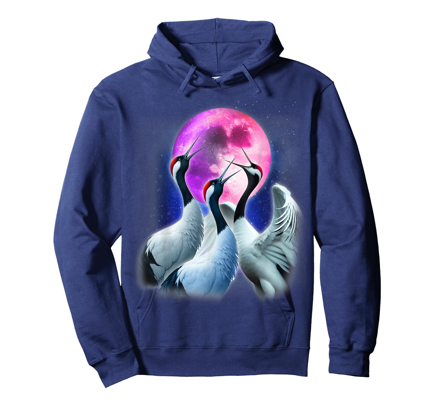 3 Whooping Crane Howling At The Moon Funny Crane Bird Lover T-Shirt