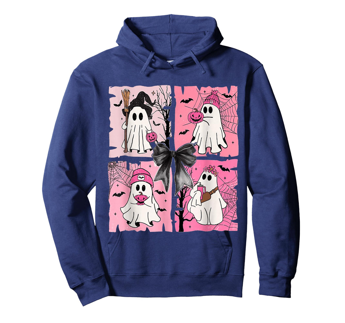 Girly Coquette Bow Ghost Spooky Season Halloween T-Shirt