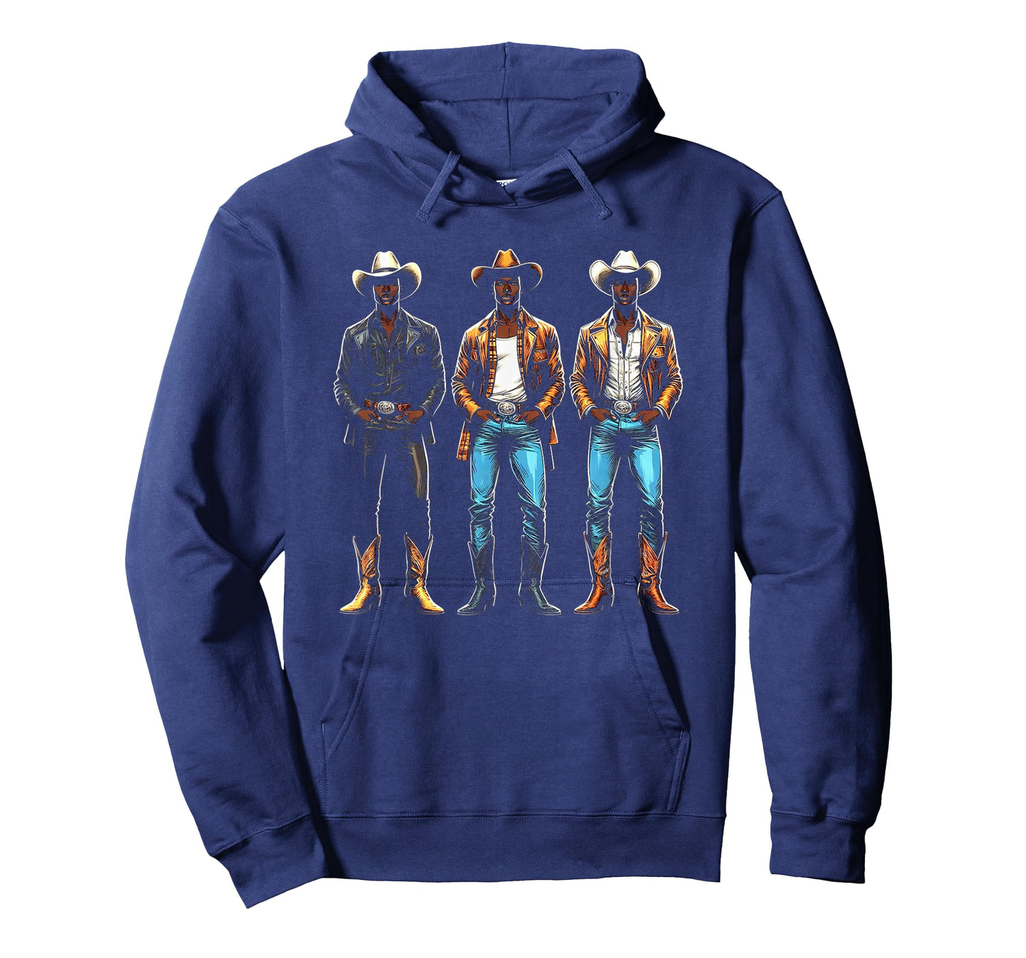 Black Cowboy Western Rodeo Melanin Black History Texas Men T-Shirt