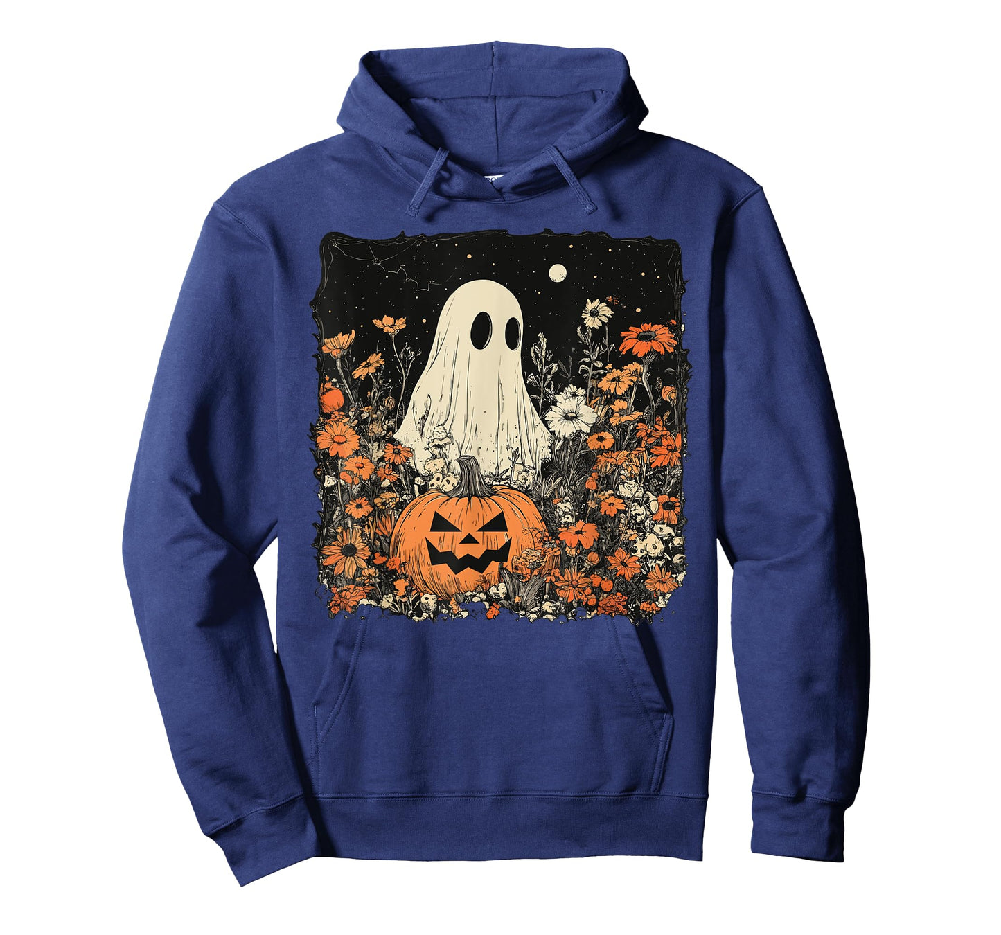Vintage Floral Ghost Halloween Ghost in the Forest Gothic T-Shirt