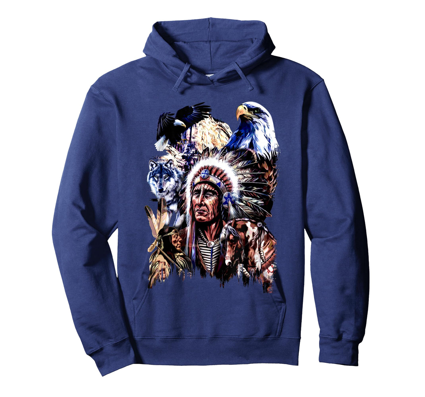 American Indigenous Art Native Indian Chief Headdress T-Shirt