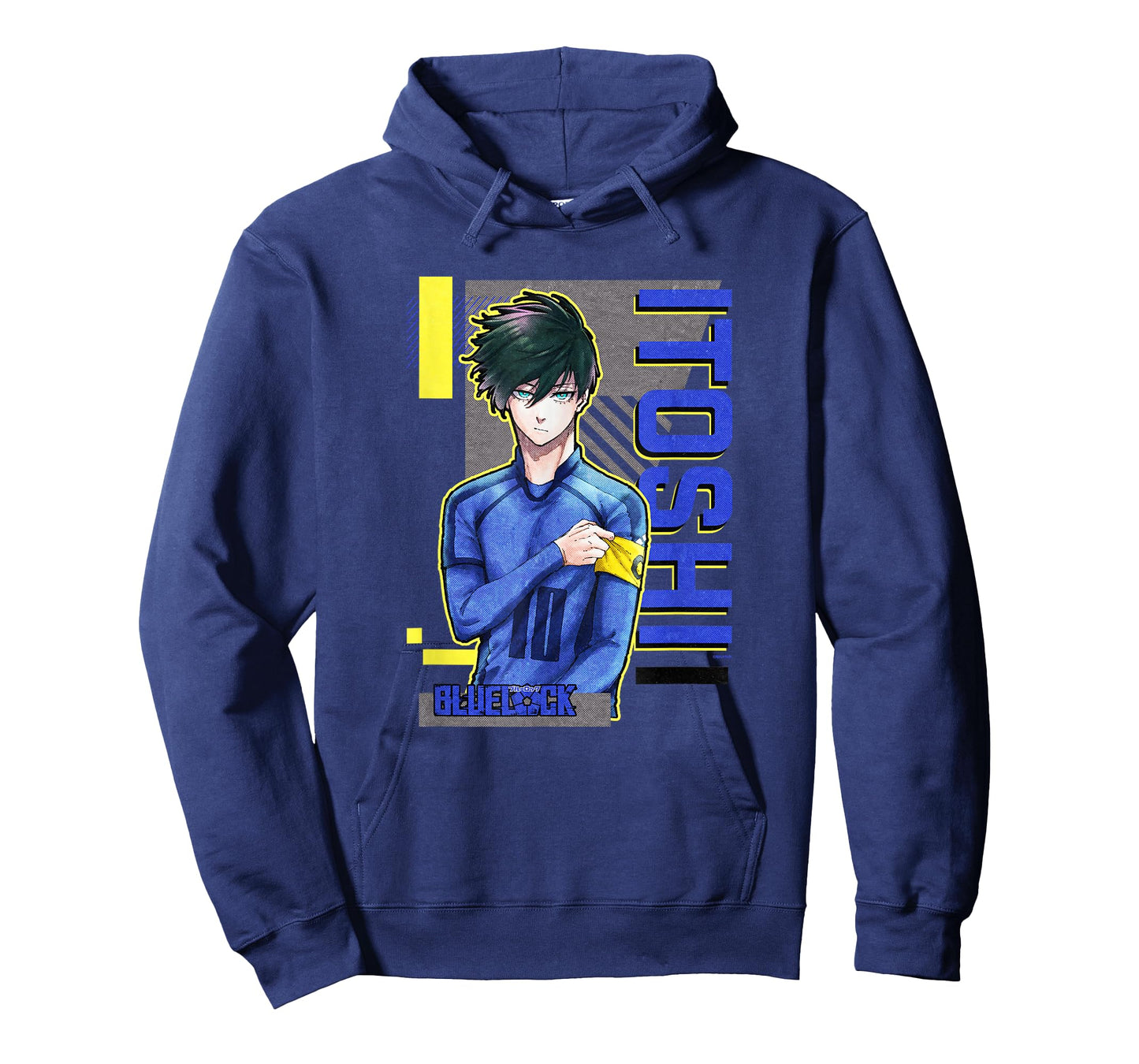 Blue Lock Rin Itoshi The Captain Big Chest Neon Portrait T-Shirt