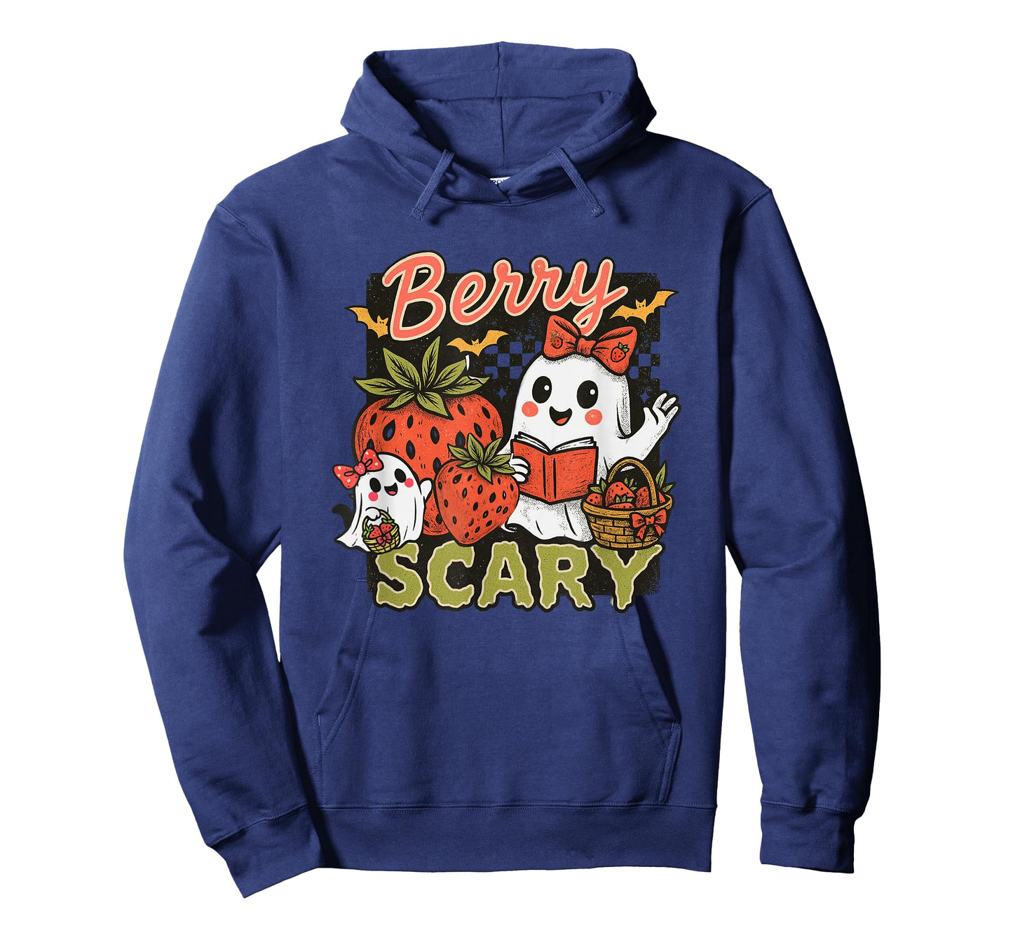 Berry Scary Cute Ghosts Strawberries Fun T-Shirt