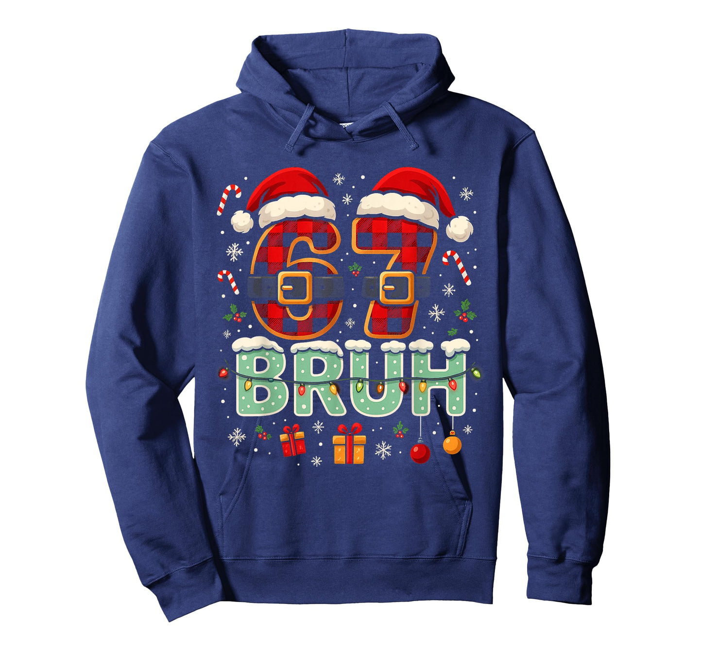 Funny Bruh 67 Six Seven Christmas 6 7 Meme Boy Girl Kids T-Shirt