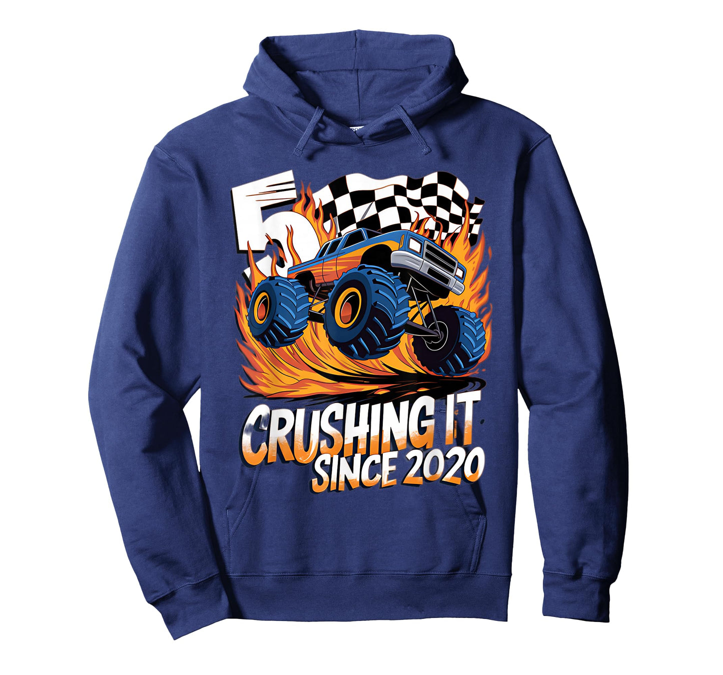 Crushing It Since 2020 5th Birthday Kids Monster Truck T-Shirt