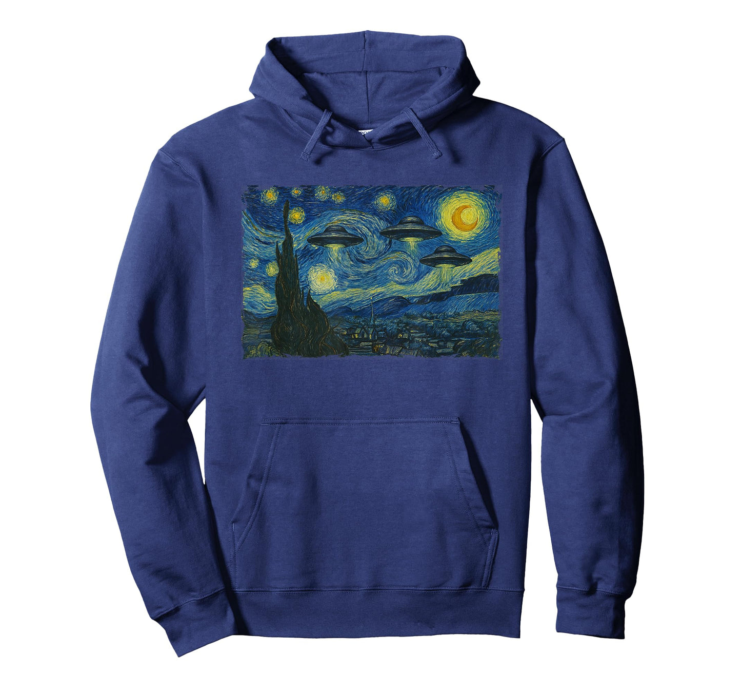 Starry Night UFO Sighting Funny Sci-Fi Van Gogh Painting T-Shirt